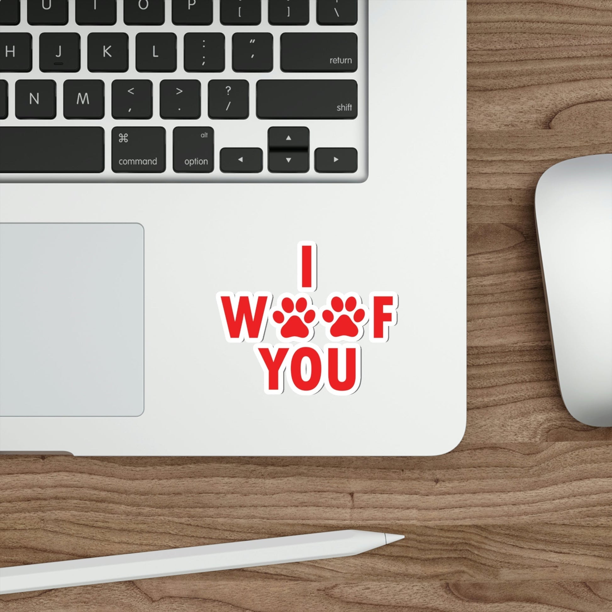 I Woof You Funny Dogs Valentine Quotes Die-Cut Sticker Ichaku [Perfect Gifts Selection]