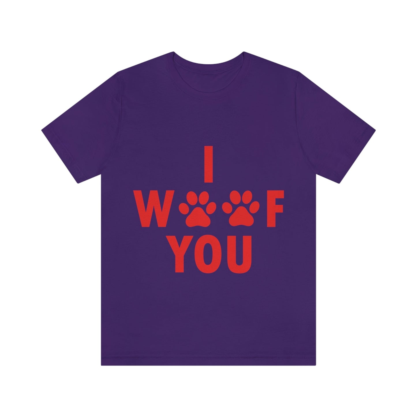 I Woof You Funny Dogs Valentine Quotes Unisex Jersey Short Sleeve T-Shirt Ichaku [Perfect Gifts Selection]