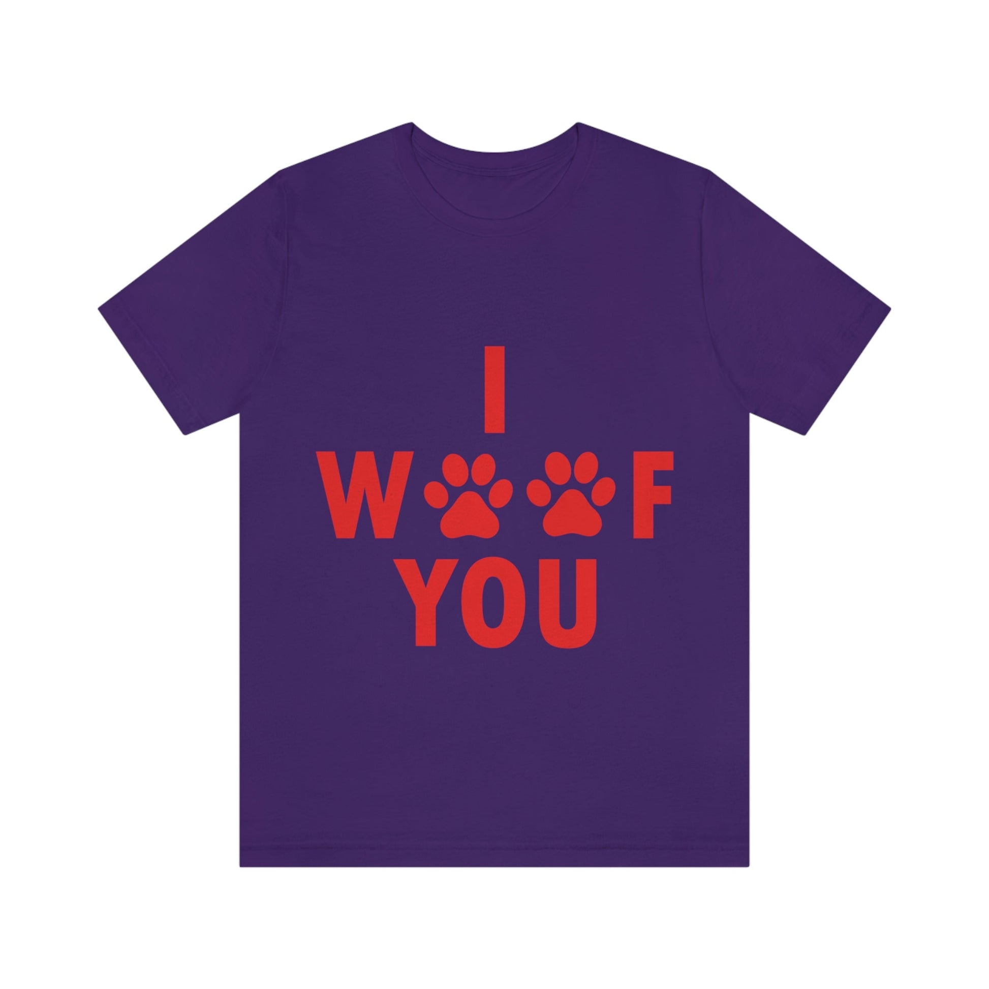 I Woof You Funny Dogs Valentine Quotes Unisex Jersey Short Sleeve T-Shirt Ichaku [Perfect Gifts Selection]