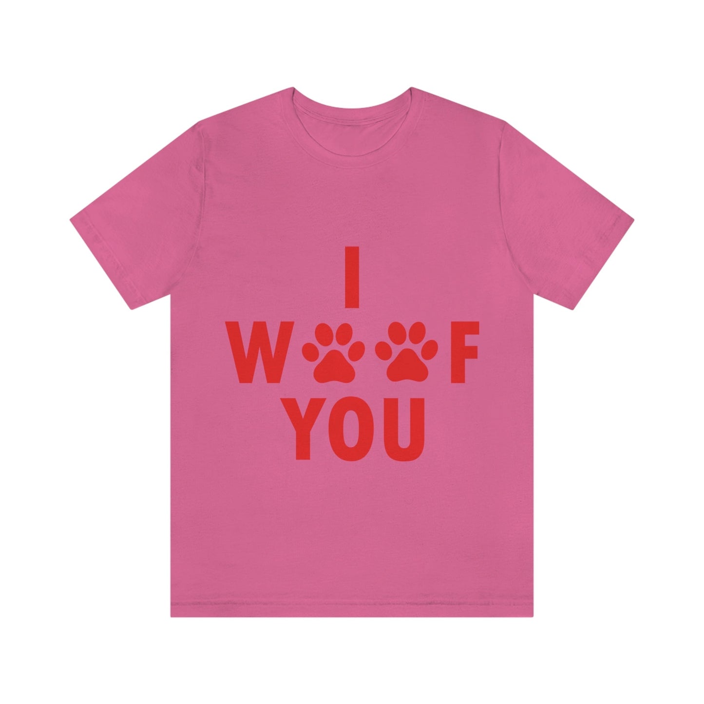 I Woof You Funny Dogs Valentine Quotes Unisex Jersey Short Sleeve T-Shirt Ichaku [Perfect Gifts Selection]