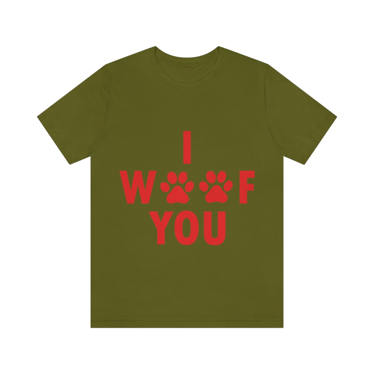 I Woof You Funny Dogs Valentine Quotes Unisex Jersey Short Sleeve T-Shirt Ichaku [Perfect Gifts Selection]