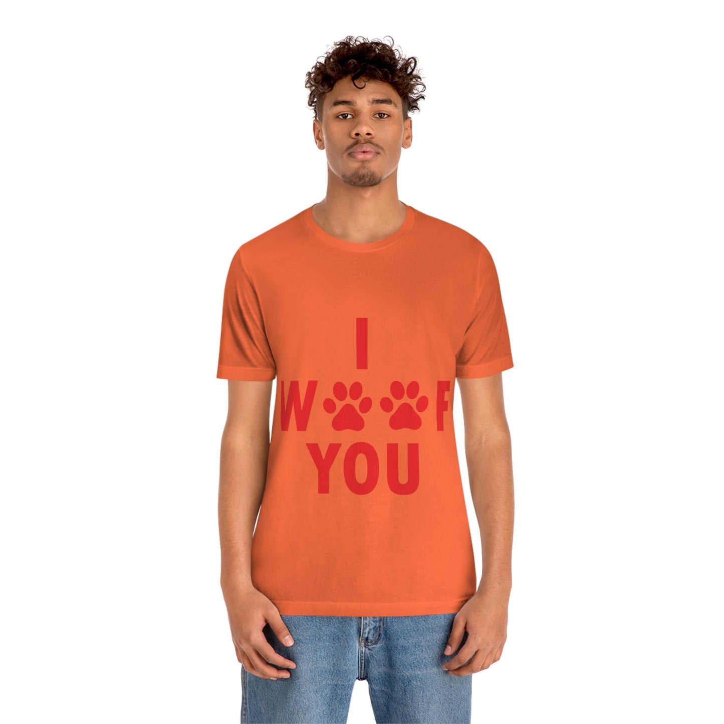 I Woof You Funny Dogs Valentine Quotes Unisex Jersey Short Sleeve T-Shirt Ichaku [Perfect Gifts Selection]