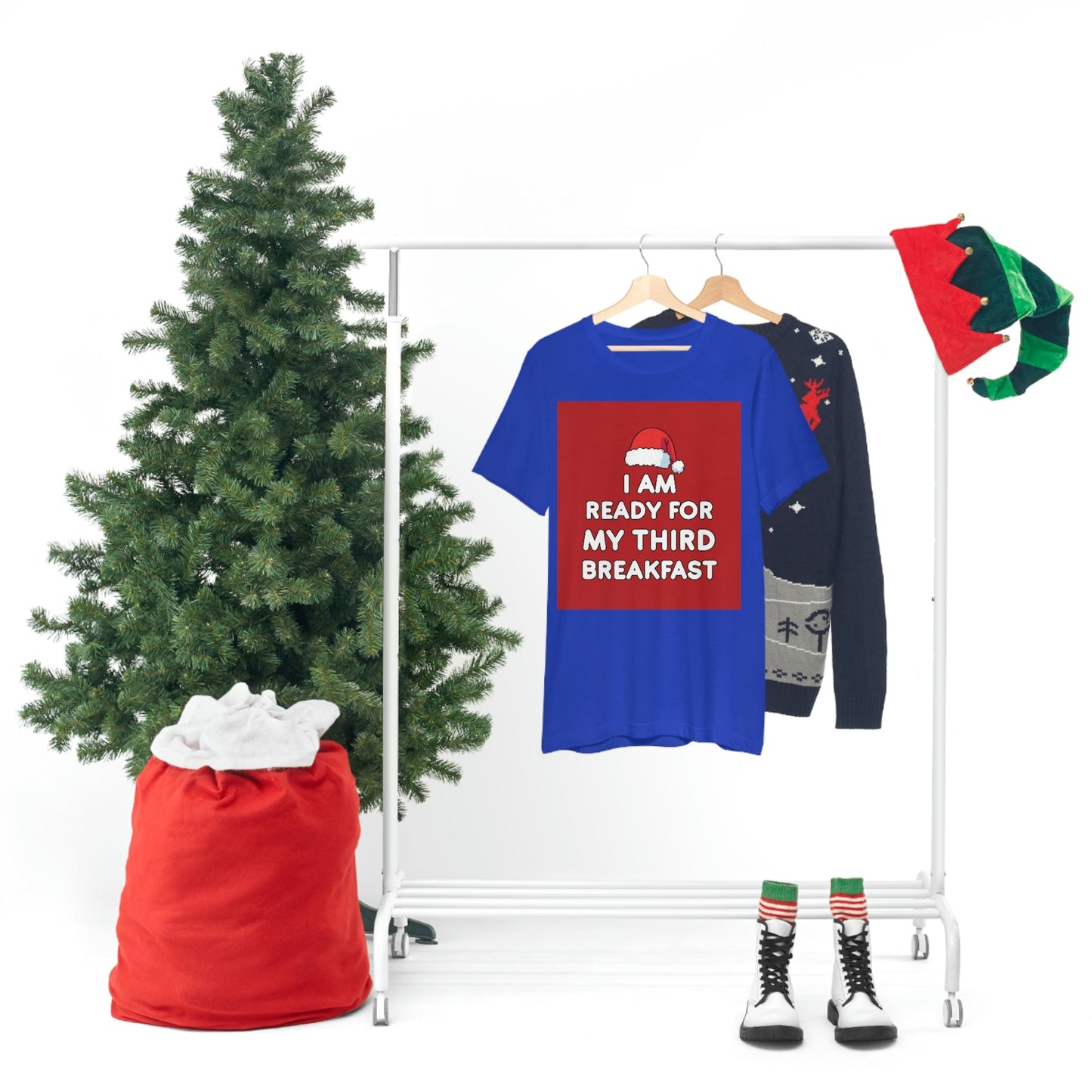 I am Ready for my Third Breakfast Christmas Holidays Unisex Jersey Short Sleeve T-Shirt Ichaku [Perfect Gifts Selection]