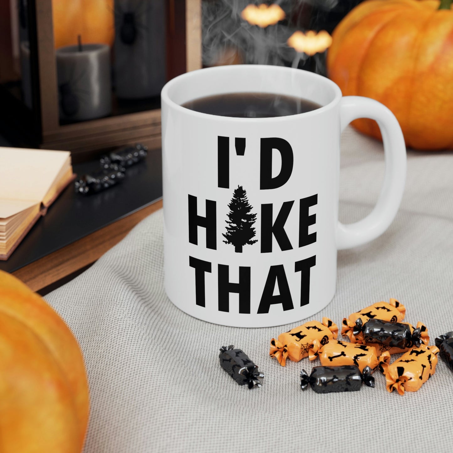 I'd Hike That Hiking Lovers Slogan Ceramic Mug 11oz Ichaku [Perfect Gifts Selection]