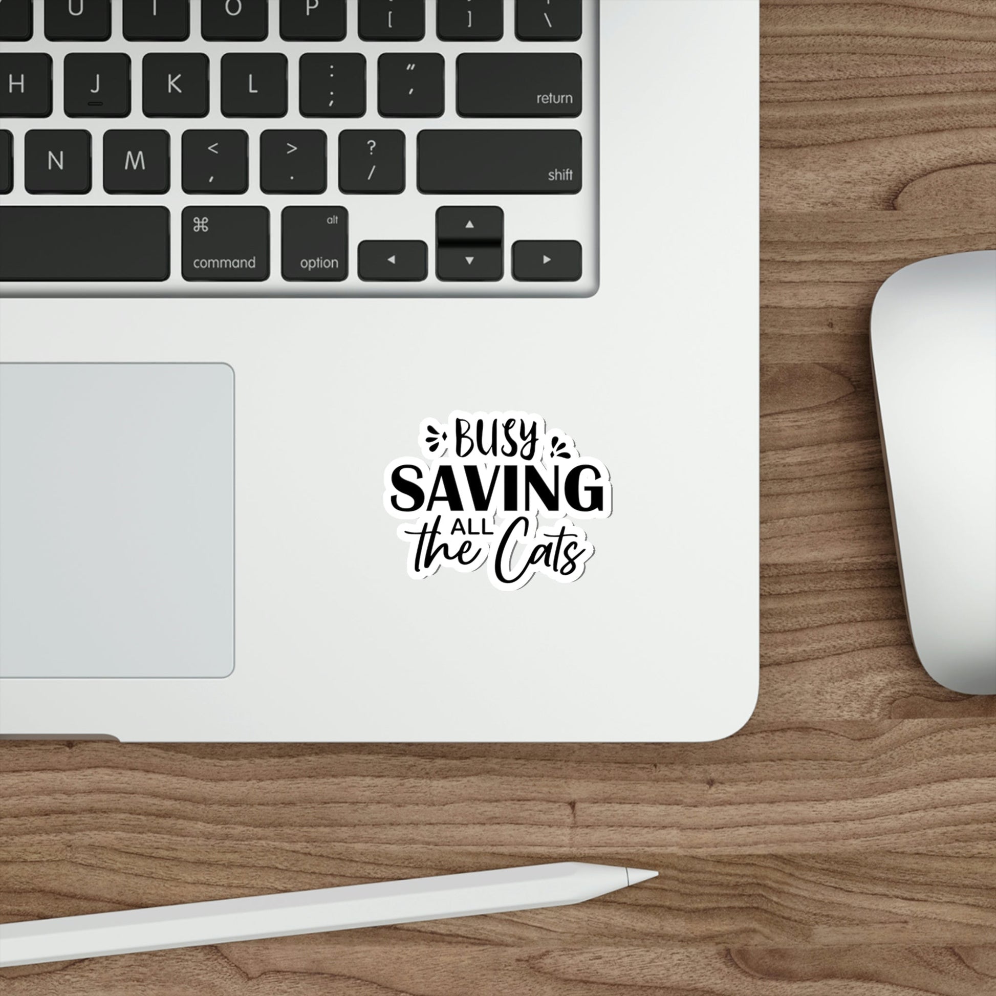 I`m Busy Saving All The Cats Saving Animals Die-Cut Sticker Ichaku [Perfect Gifts Selection]