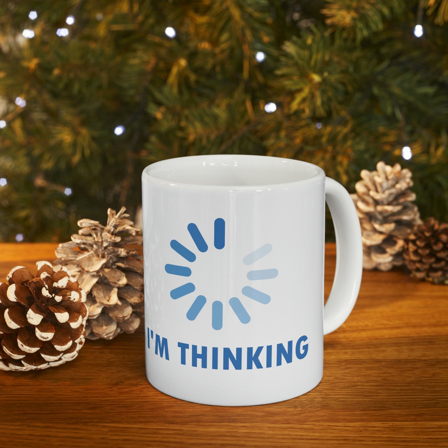 I`m Thinking Computer Nerd Funny Quotes Ceramic Mug 11oz Ichaku [Perfect Gifts Selection]