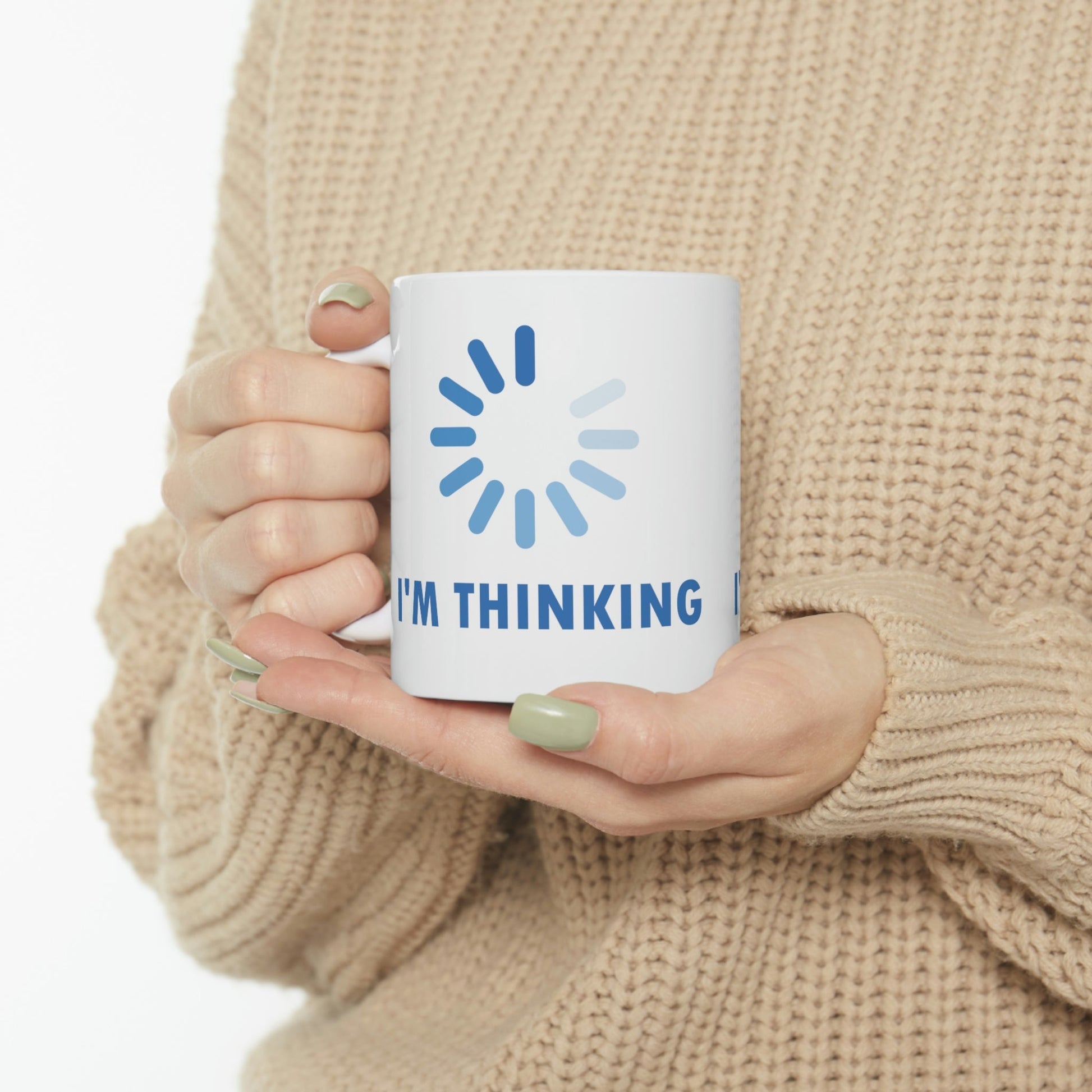 I`m Thinking Computer Nerd Funny Quotes Ceramic Mug 11oz Ichaku [Perfect Gifts Selection]