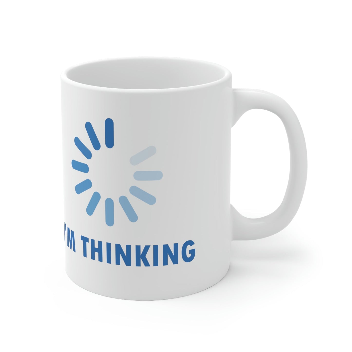 I`m Thinking Computer Nerd Funny Quotes Ceramic Mug 11oz Ichaku [Perfect Gifts Selection]