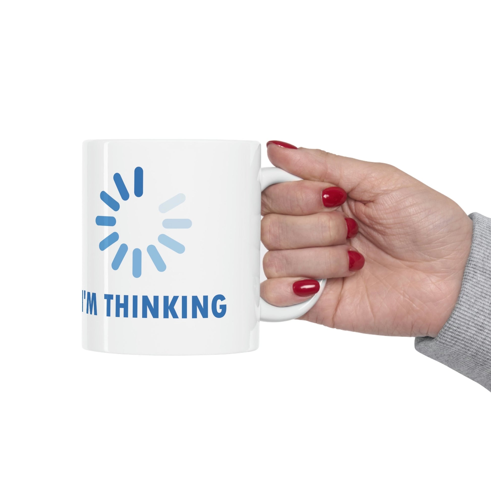 I`m Thinking Computer Nerd Funny Quotes Ceramic Mug 11oz Ichaku [Perfect Gifts Selection]