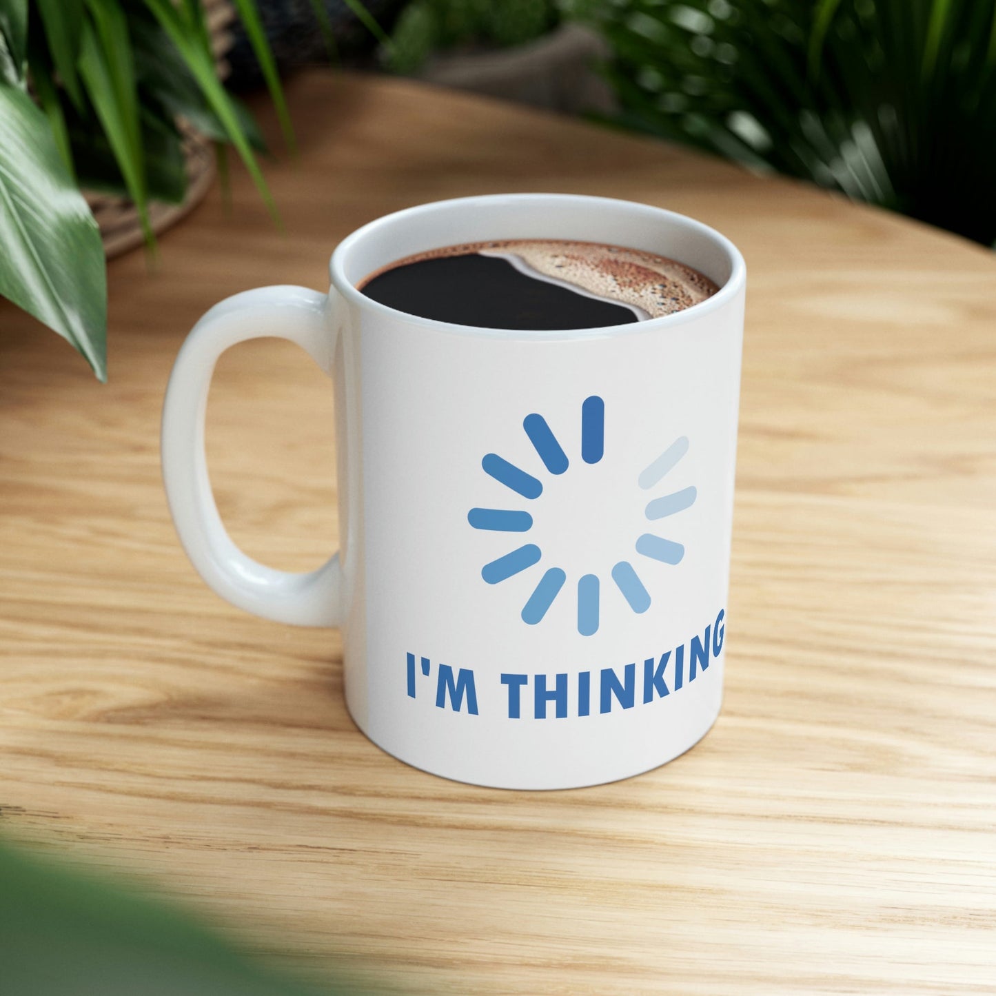 I`m Thinking Computer Nerd Funny Quotes Ceramic Mug 11oz Ichaku [Perfect Gifts Selection]