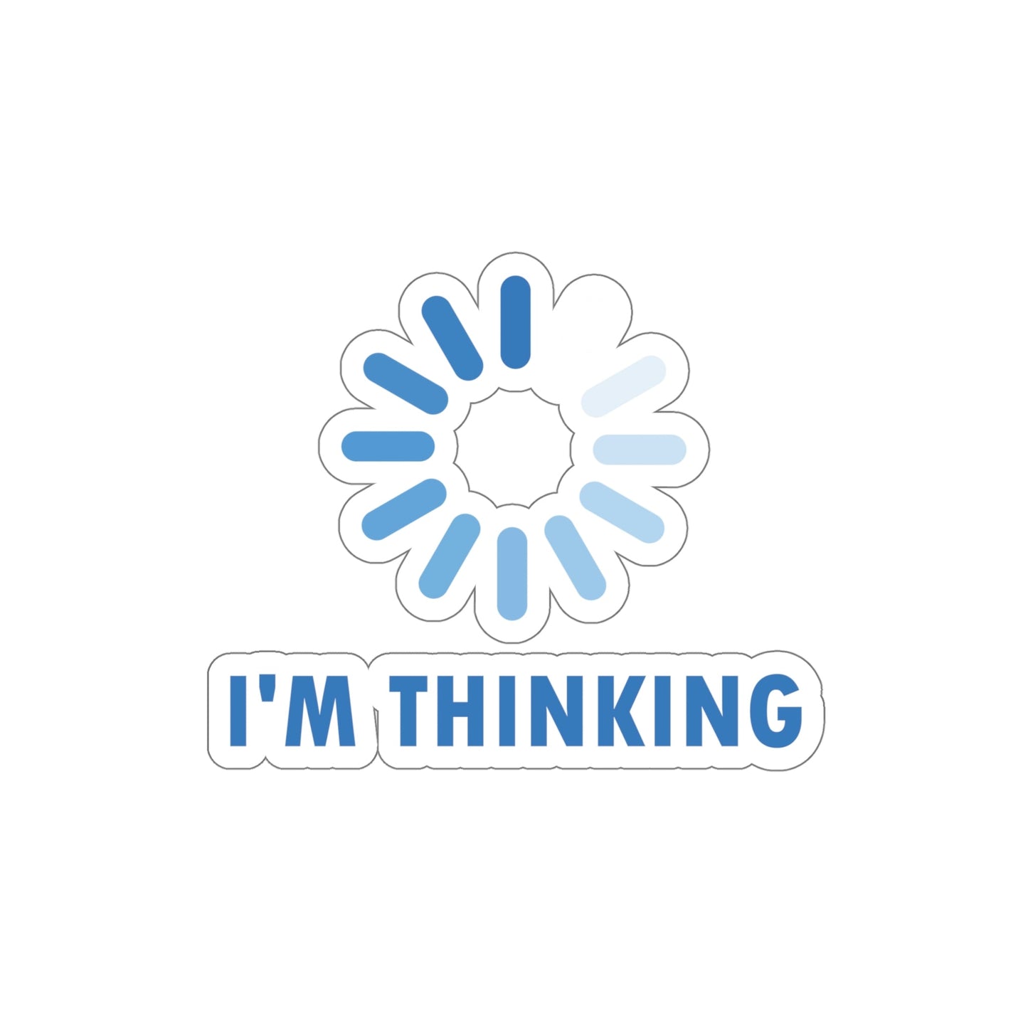 I`m Thinking Computer Nerd Funny Quotes Die-Cut Sticker Ichaku [Perfect Gifts Selection]