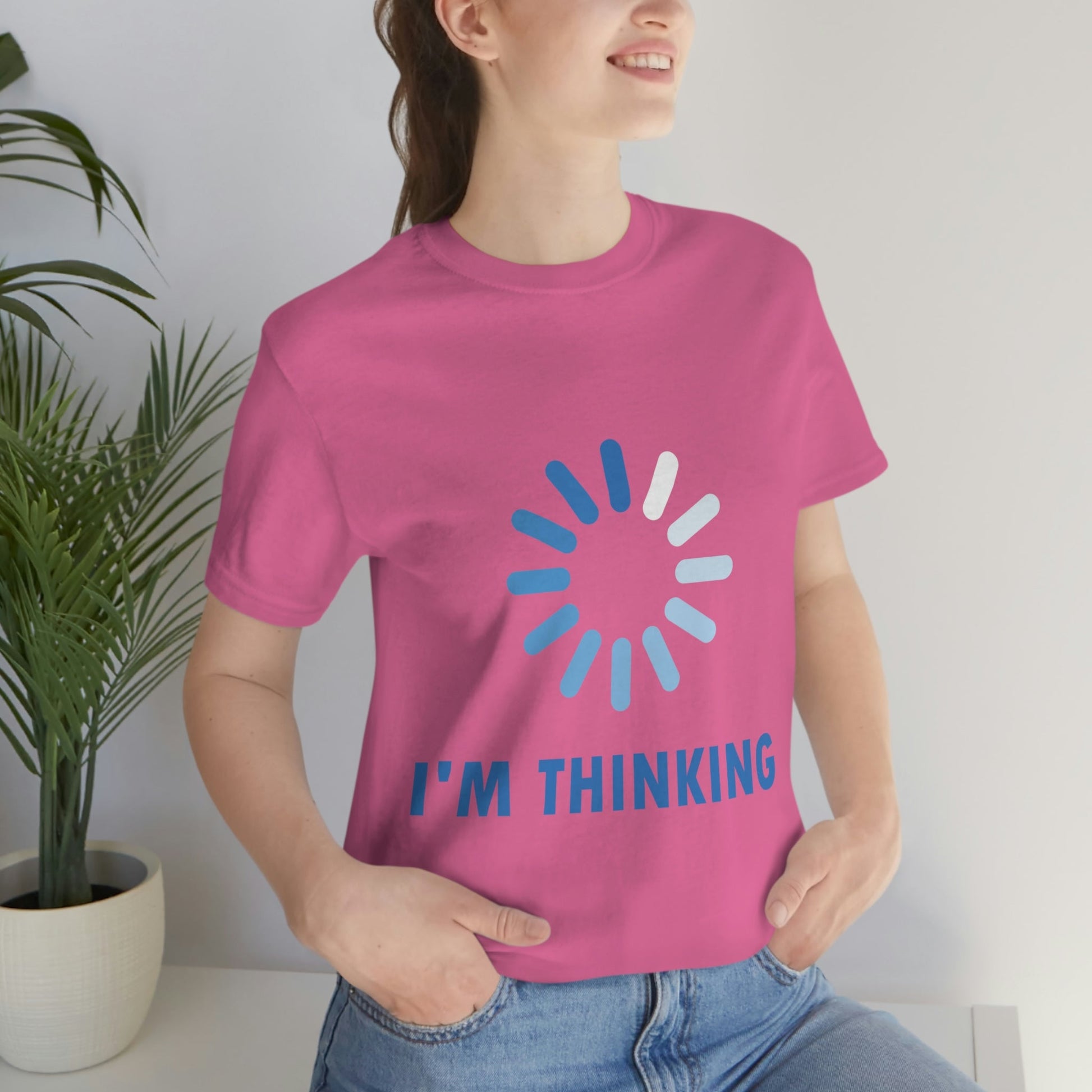 I`m Thinking Computer Nerd Funny Quotes Unisex Jersey Short Sleeve T-Shirt Ichaku [Perfect Gifts Selection]