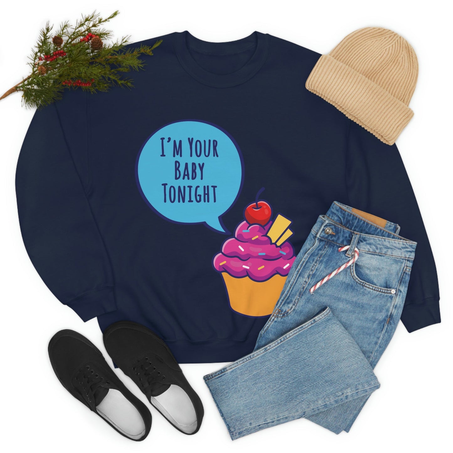 I`m Your Baby Tonight Retro Movie Unisex Heavy Blend™ Crewneck Sweatshirt Ichaku [Perfect Gifts Selection]