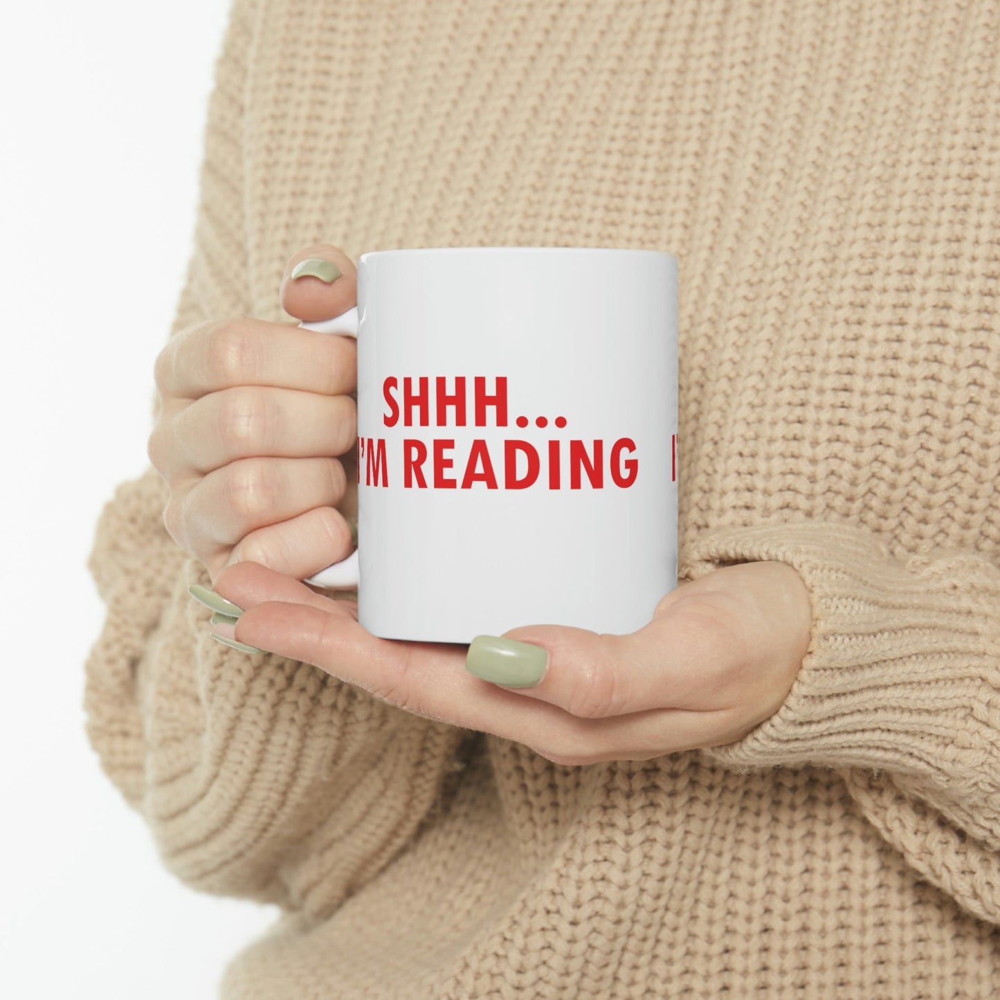 I'm reading Book Lovers Educational Quotes Ceramic Mug 11oz Ichaku [Perfect Gifts Selection]