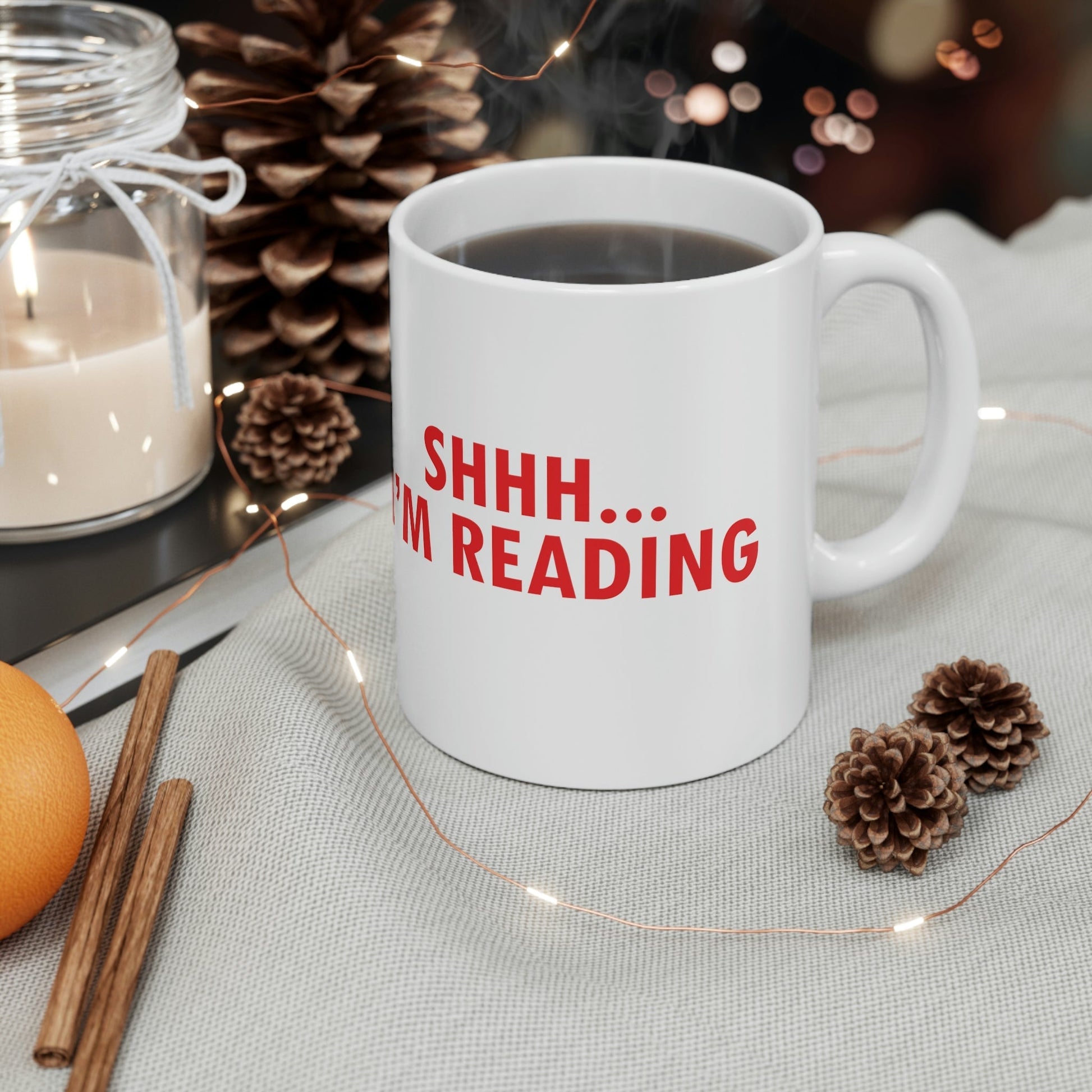 I'm reading Book Lovers Educational Quotes Ceramic Mug 11oz Ichaku [Perfect Gifts Selection]