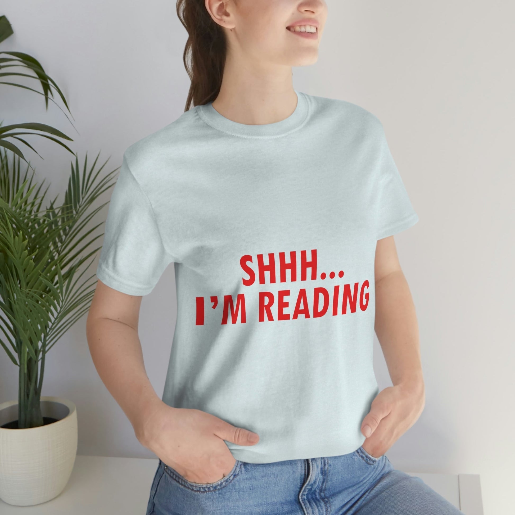 I'm reading Book Lovers Educational Quotes Unisex Jersey Short Sleeve T-Shirt Ichaku [Perfect Gifts Selection]