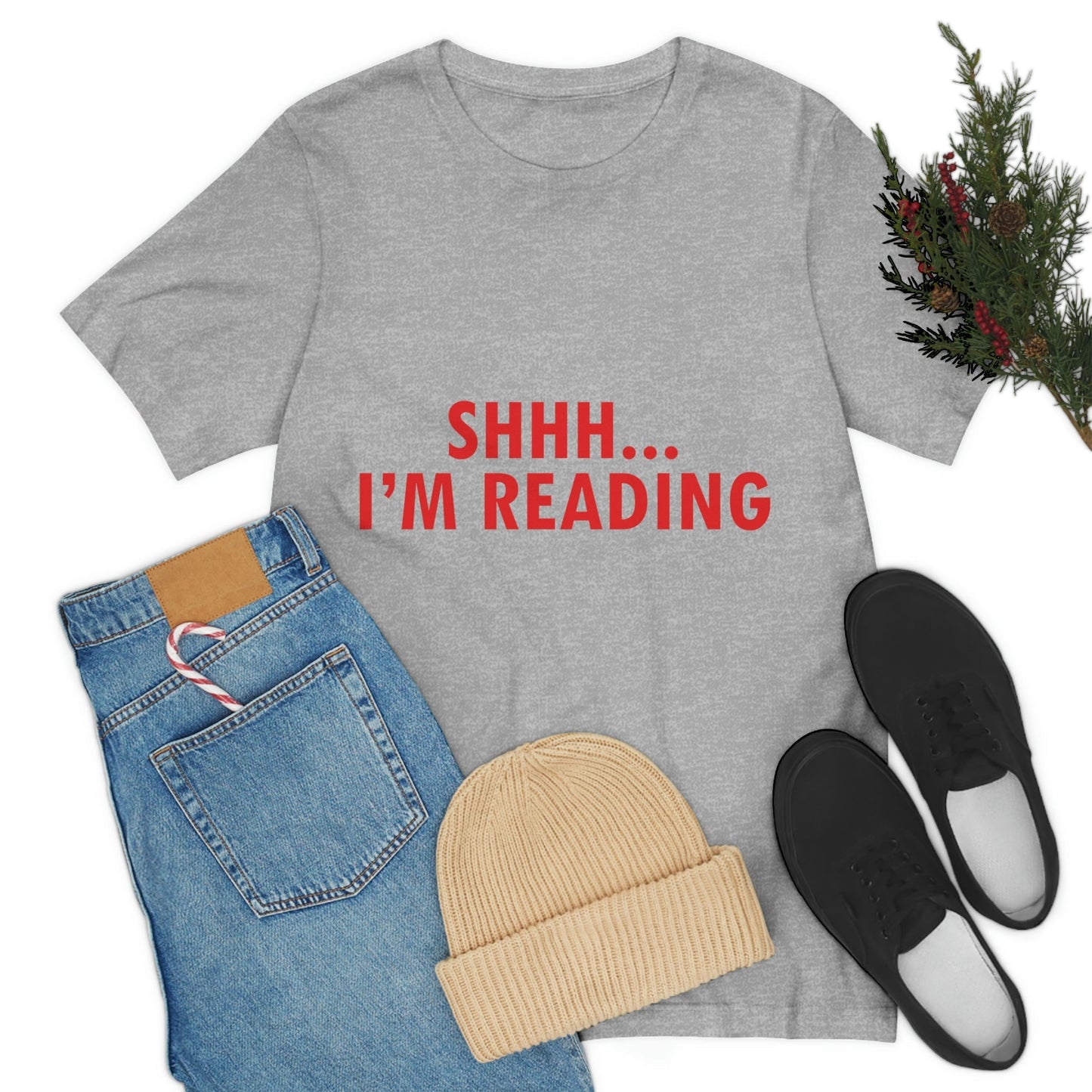 I'm reading Book Lovers Educational Quotes Unisex Jersey Short Sleeve T-Shirt Ichaku [Perfect Gifts Selection]