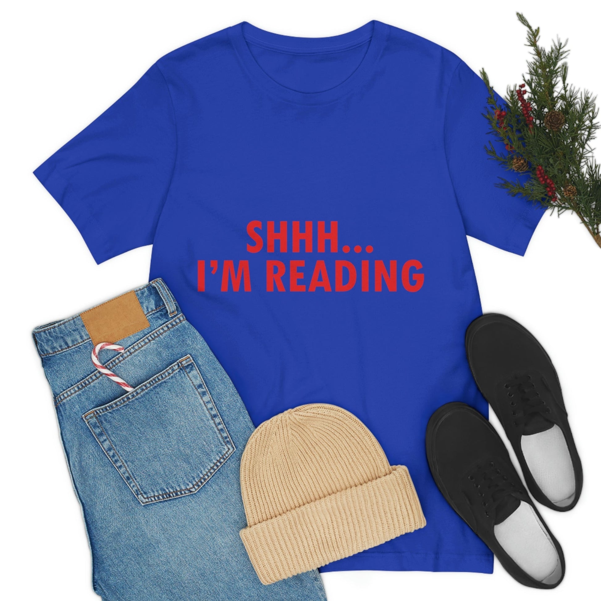 I'm reading Book Lovers Educational Quotes Unisex Jersey Short Sleeve T-Shirt Ichaku [Perfect Gifts Selection]