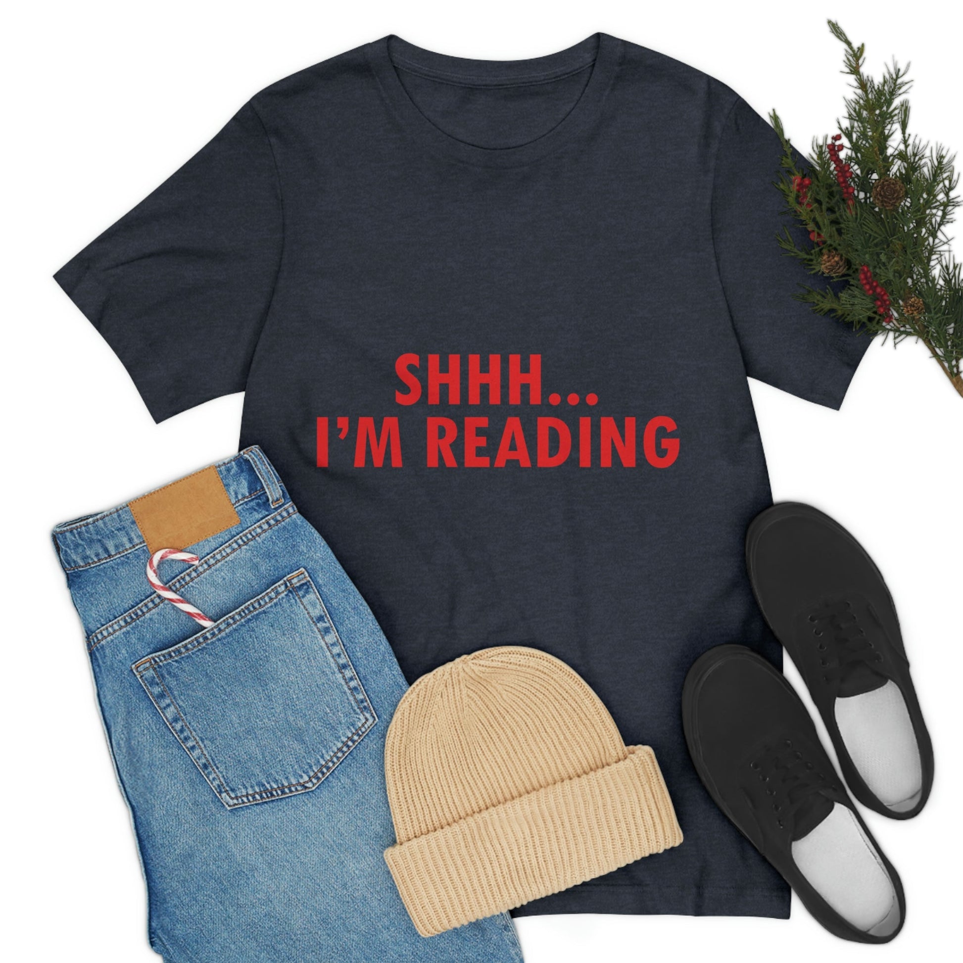 I'm reading Book Lovers Educational Quotes Unisex Jersey Short Sleeve T-Shirt Ichaku [Perfect Gifts Selection]