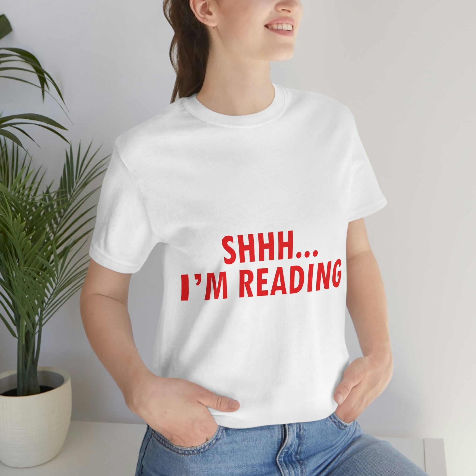 I'm reading Book Lovers Educational Quotes Unisex Jersey Short Sleeve T-Shirt Ichaku [Perfect Gifts Selection]