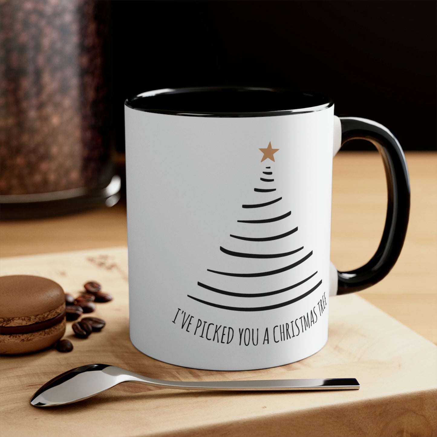 I've Picked You A Christmas Tree Happy Holidays Minimal Art Classic Accent Coffee Mug 11oz Ichaku [Perfect Gifts Selection]