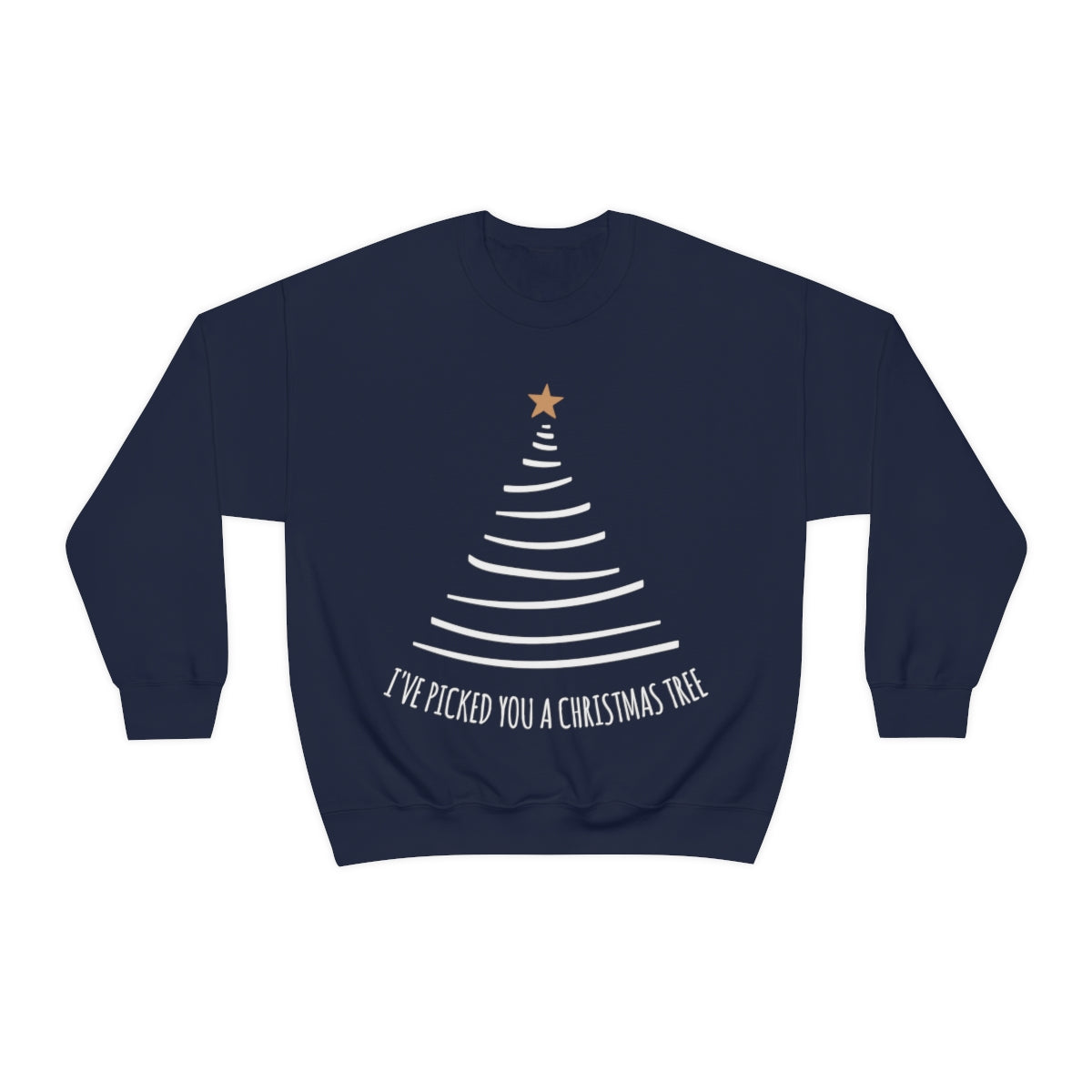 I've Picked You A Christmas Tree Happy Holidays Minimal Art Unisex Heavy Blend™ Crewneck Sweatshirt Ichaku [Perfect Gifts Selection]