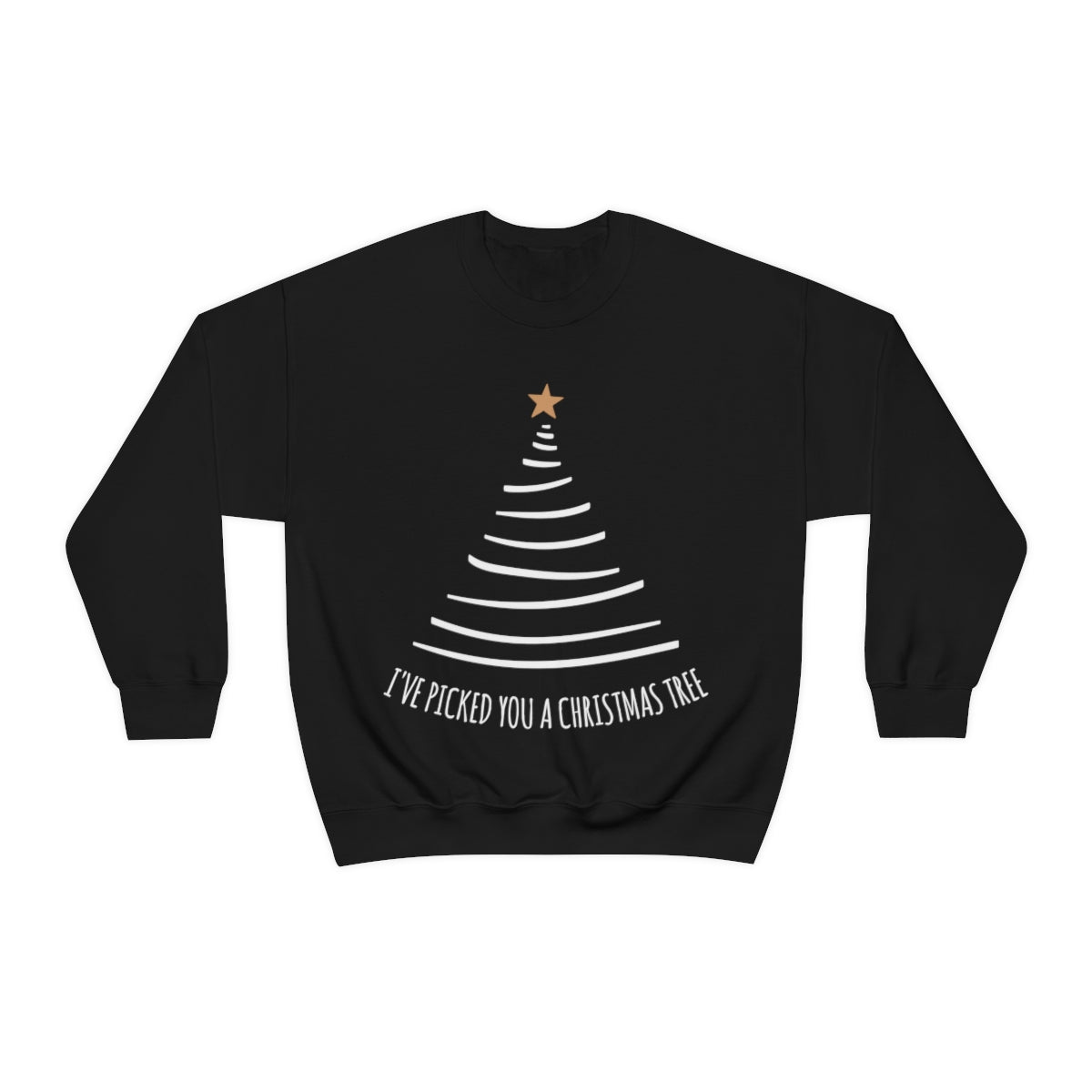 I've Picked You A Christmas Tree Happy Holidays Minimal Art Unisex Heavy Blend™ Crewneck Sweatshirt Ichaku [Perfect Gifts Selection]
