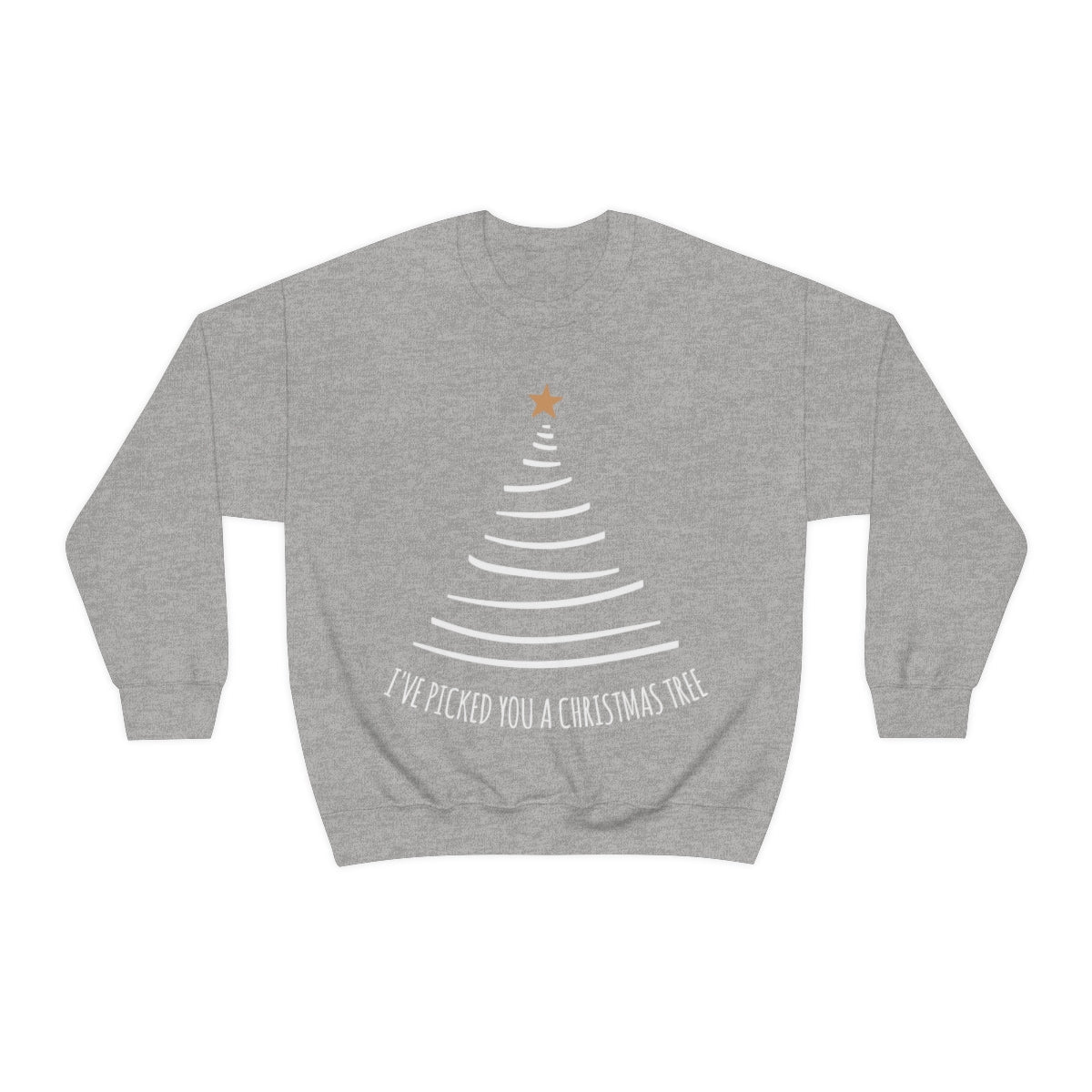 I've Picked You A Christmas Tree Happy Holidays Minimal Art Unisex Heavy Blend™ Crewneck Sweatshirt Ichaku [Perfect Gifts Selection]