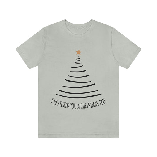 I've Picked You A Christmas Tree Happy Holidays Minimal Art Unisex Jersey Short Sleeve T-Shirt Ichaku [Perfect Gifts Selection]