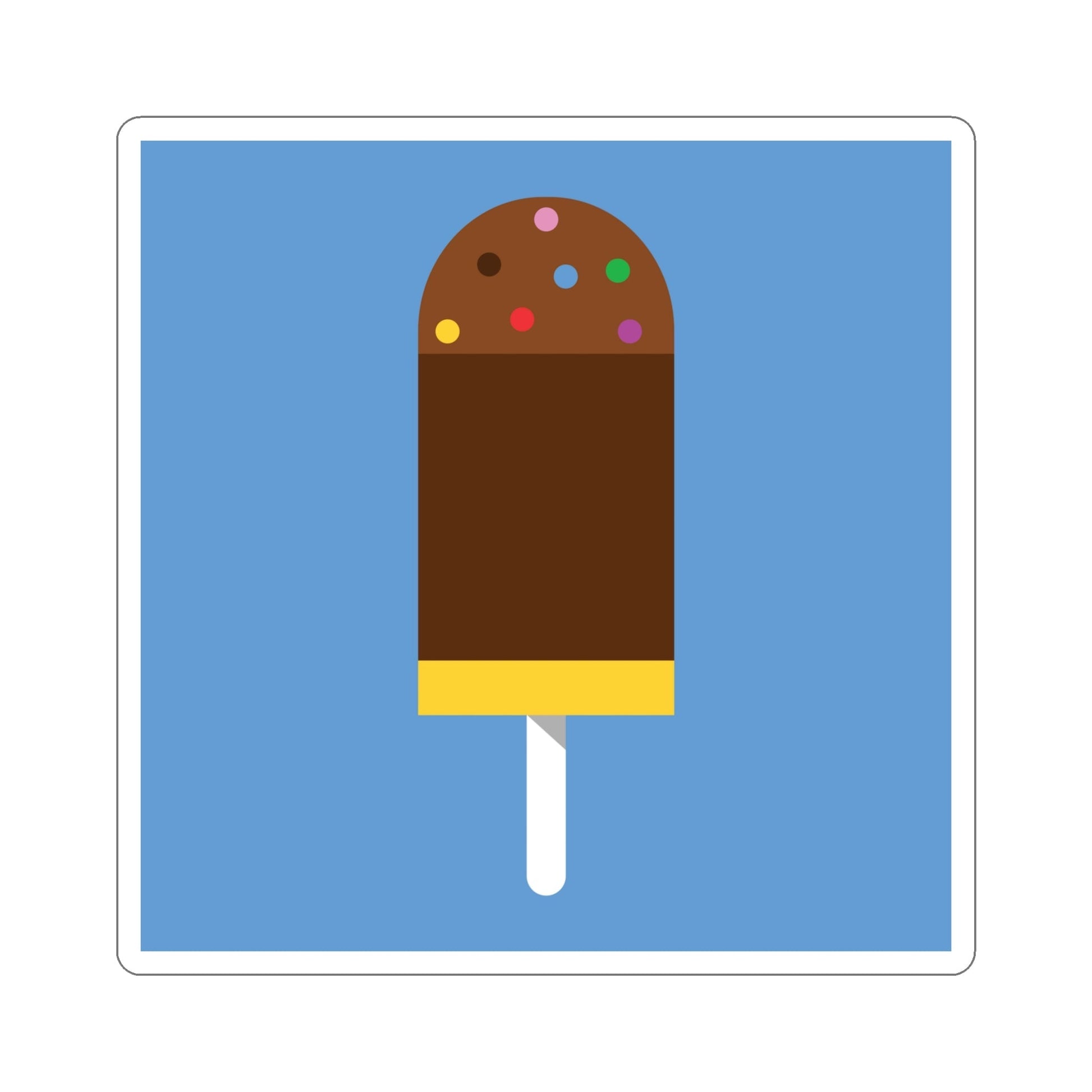 Ice Cream Lover Minimal Abstract Art Die-Cut Sticker Ichaku [Perfect Gifts Selection]