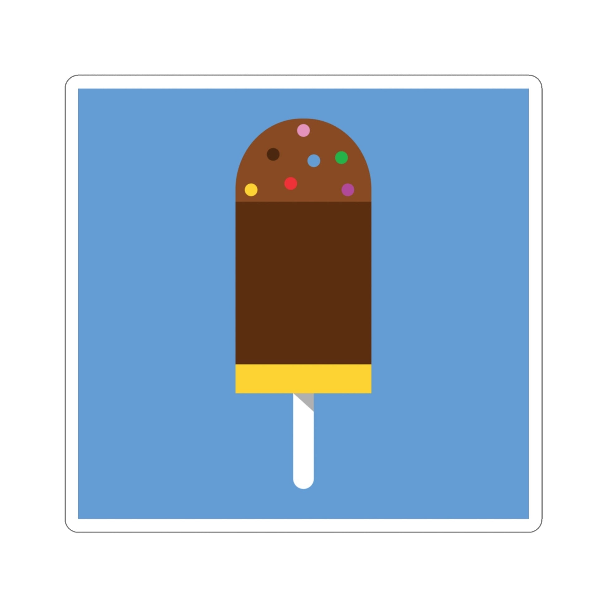 Ice Cream Lover Minimal Abstract Art Die-Cut Sticker Ichaku [Perfect Gifts Selection]