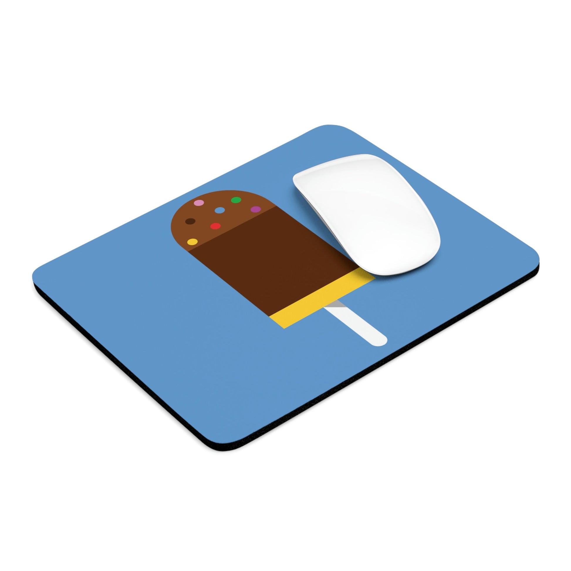 Ice Cream Lover Minimal Abstract Art Ergonomic Non-slip Creative Design Mouse Pad Ichaku [Perfect Gifts Selection]