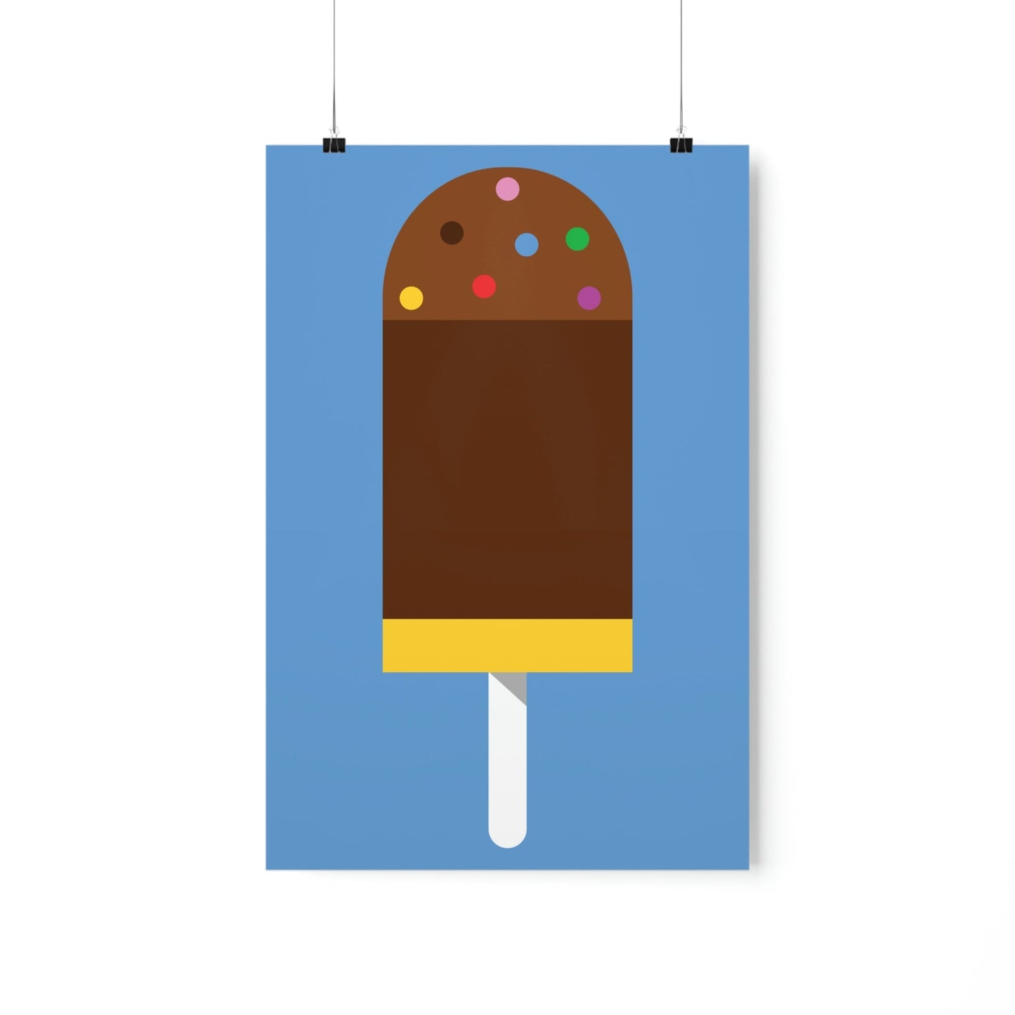 Ice Cream Lover Minimal Abstract Art Premium Matte Vertical Posters Ichaku [Perfect Gifts Selection]