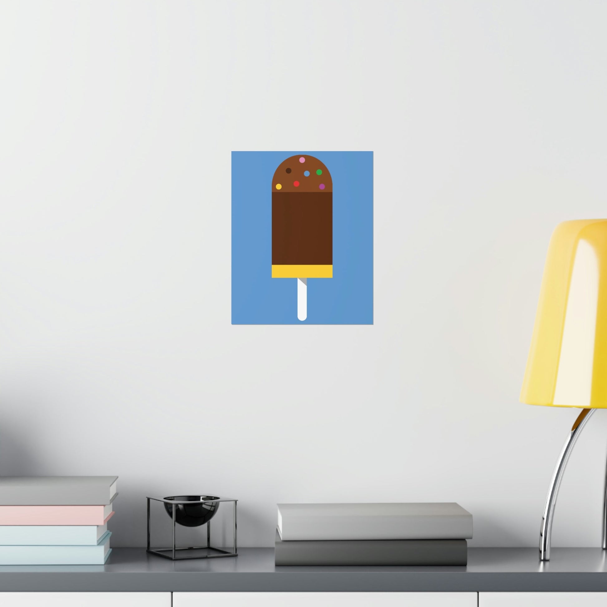 Ice Cream Lover Minimal Abstract Art Premium Matte Vertical Posters Ichaku [Perfect Gifts Selection]