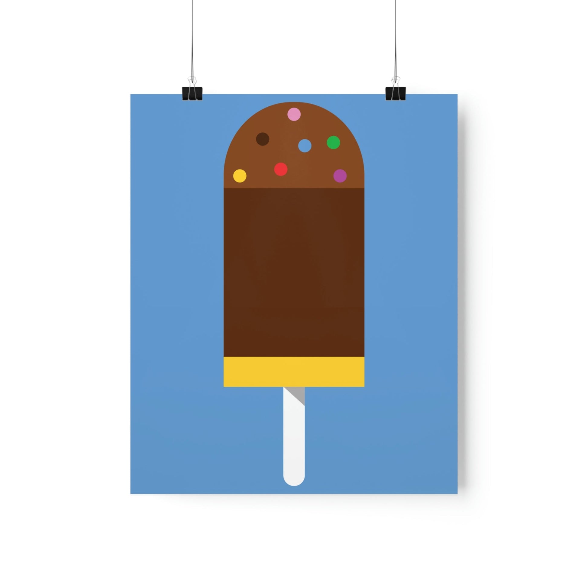 Ice Cream Lover Minimal Abstract Art Premium Matte Vertical Posters Ichaku [Perfect Gifts Selection]