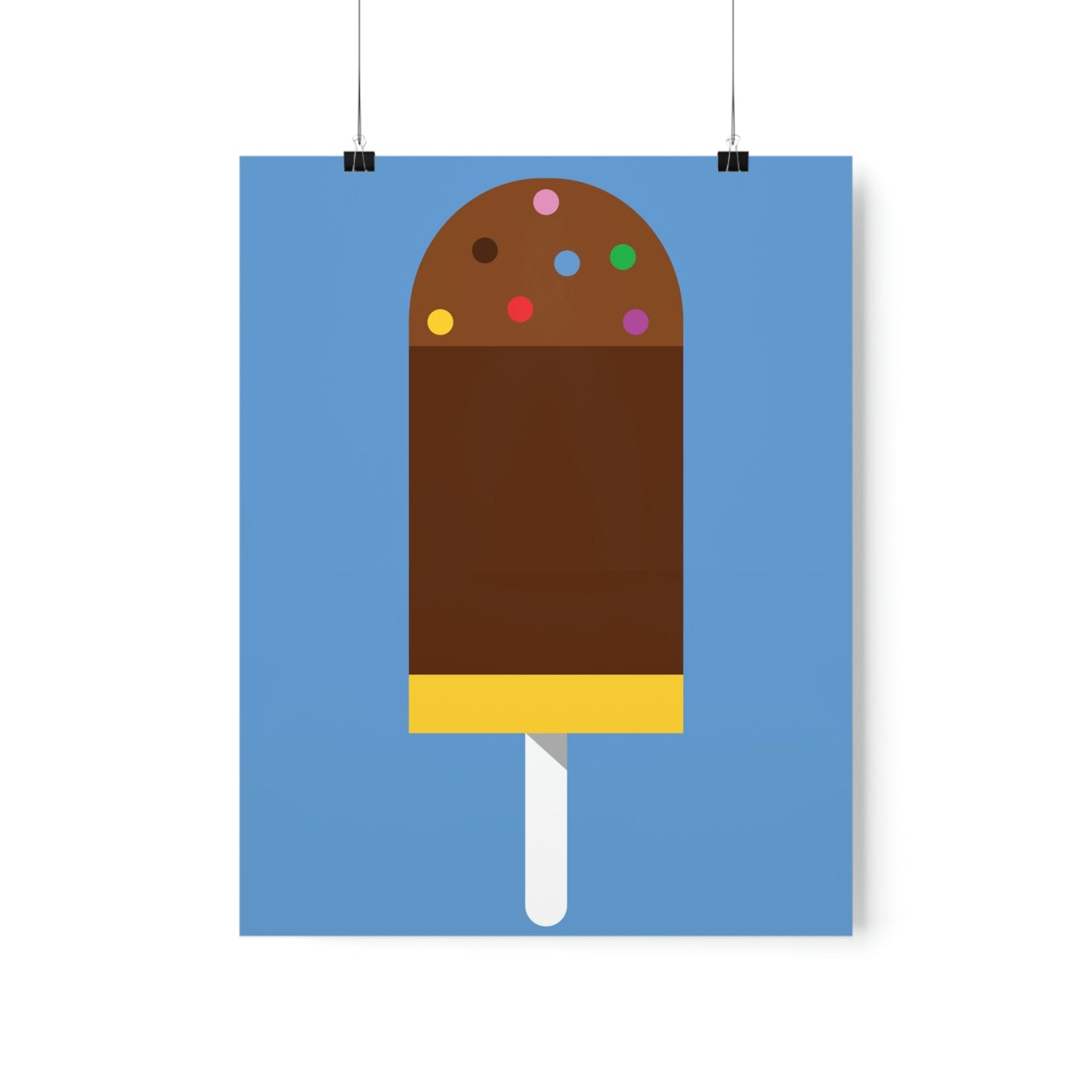 Ice Cream Lover Minimal Abstract Art Premium Matte Vertical Posters Ichaku [Perfect Gifts Selection]