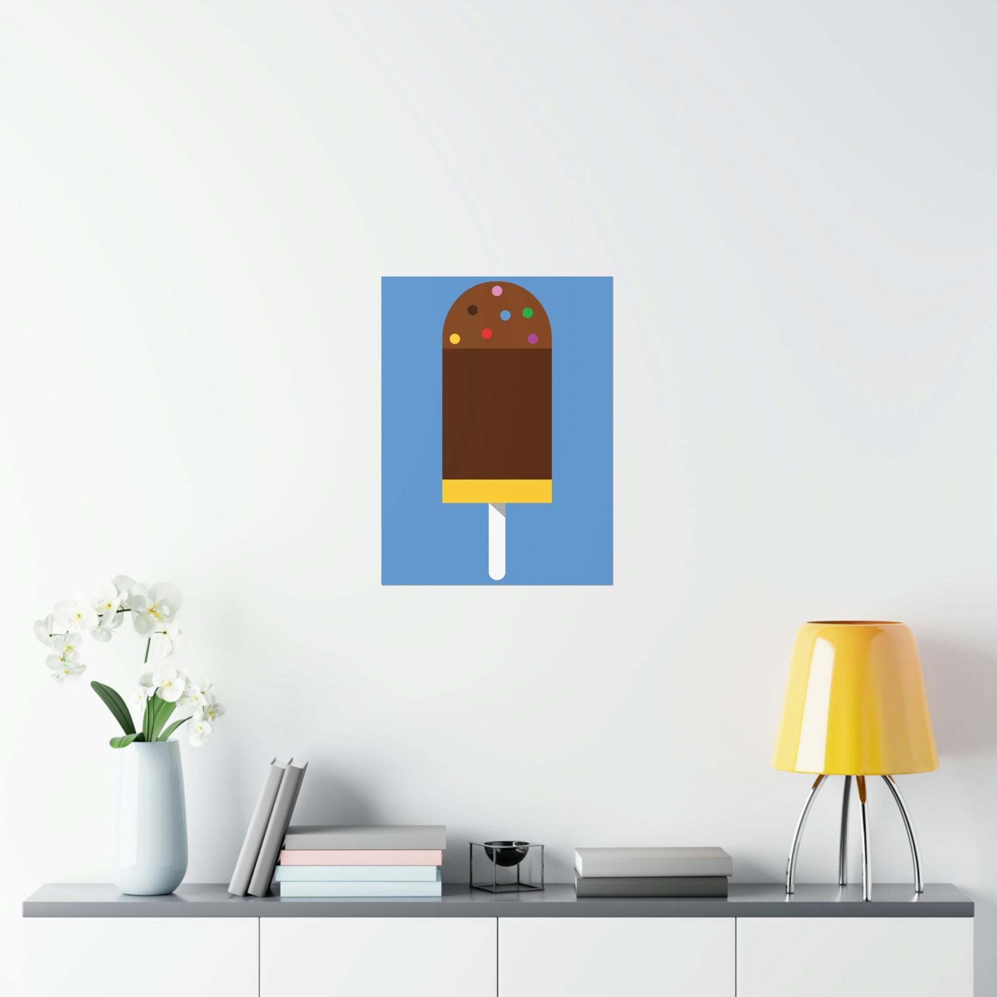 Ice Cream Lover Minimal Abstract Art Premium Matte Vertical Posters Ichaku [Perfect Gifts Selection]
