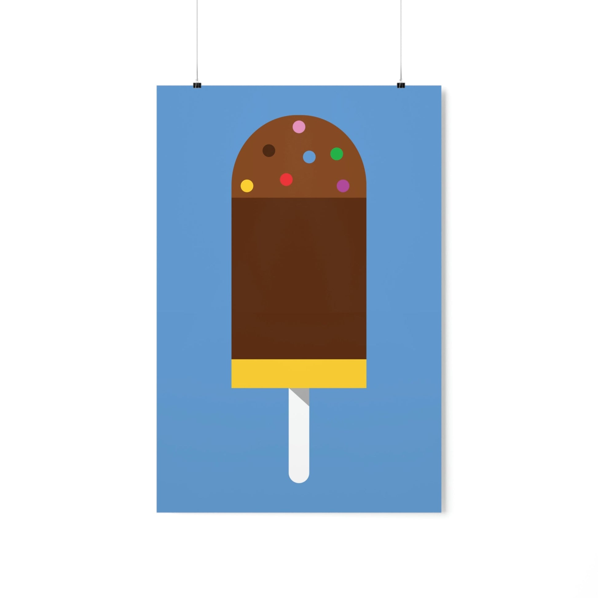 Ice Cream Lover Minimal Abstract Art Premium Matte Vertical Posters Ichaku [Perfect Gifts Selection]