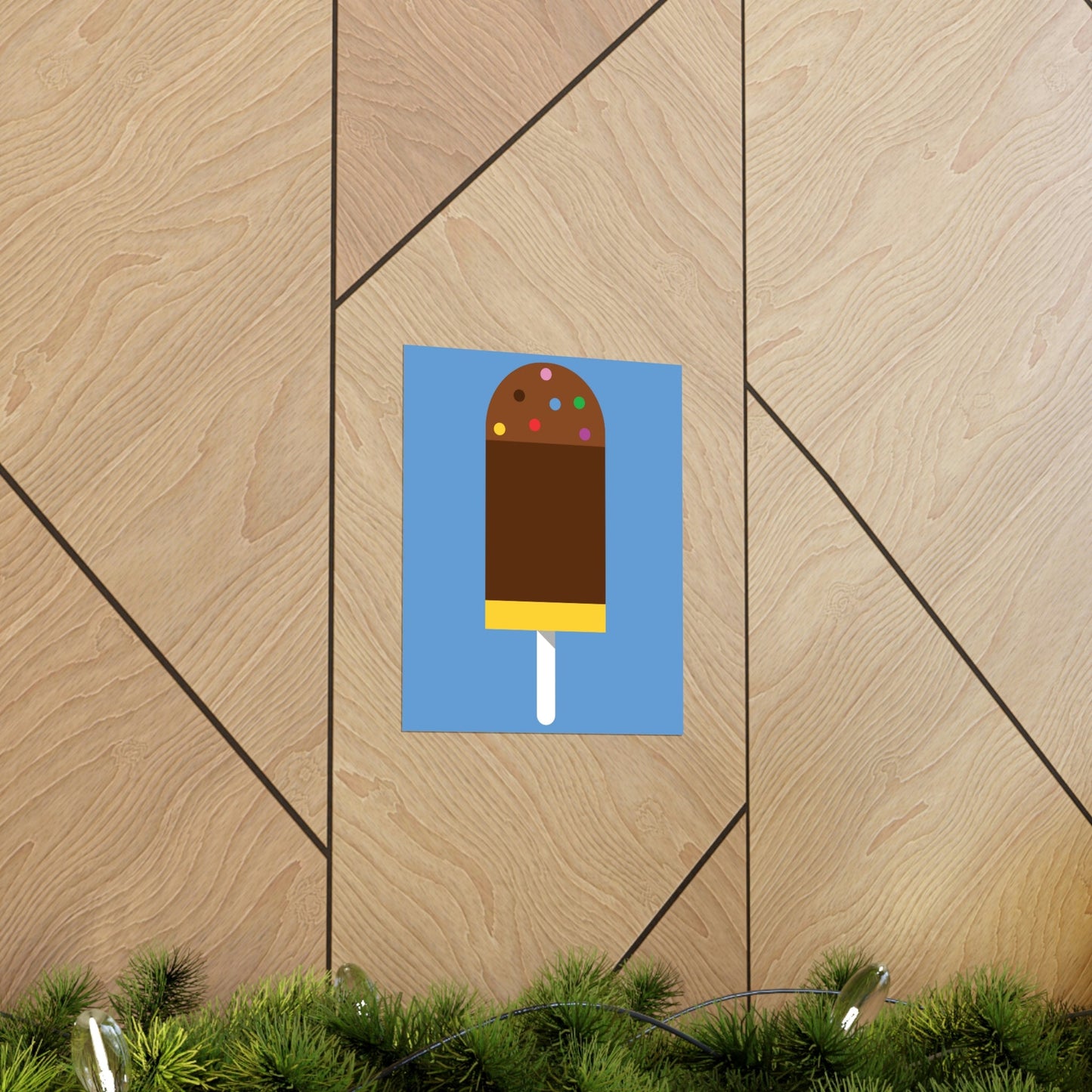 Ice Cream Lover Minimal Abstract Art Premium Matte Vertical Posters Ichaku [Perfect Gifts Selection]