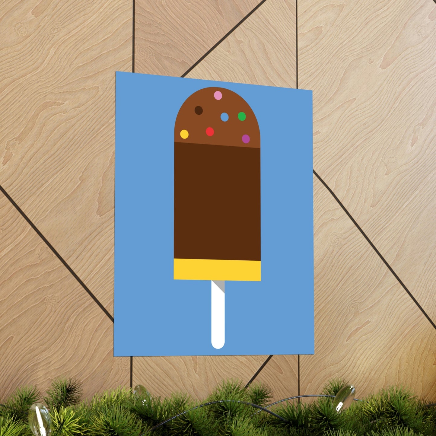 Ice Cream Lover Minimal Abstract Art Premium Matte Vertical Posters Ichaku [Perfect Gifts Selection]