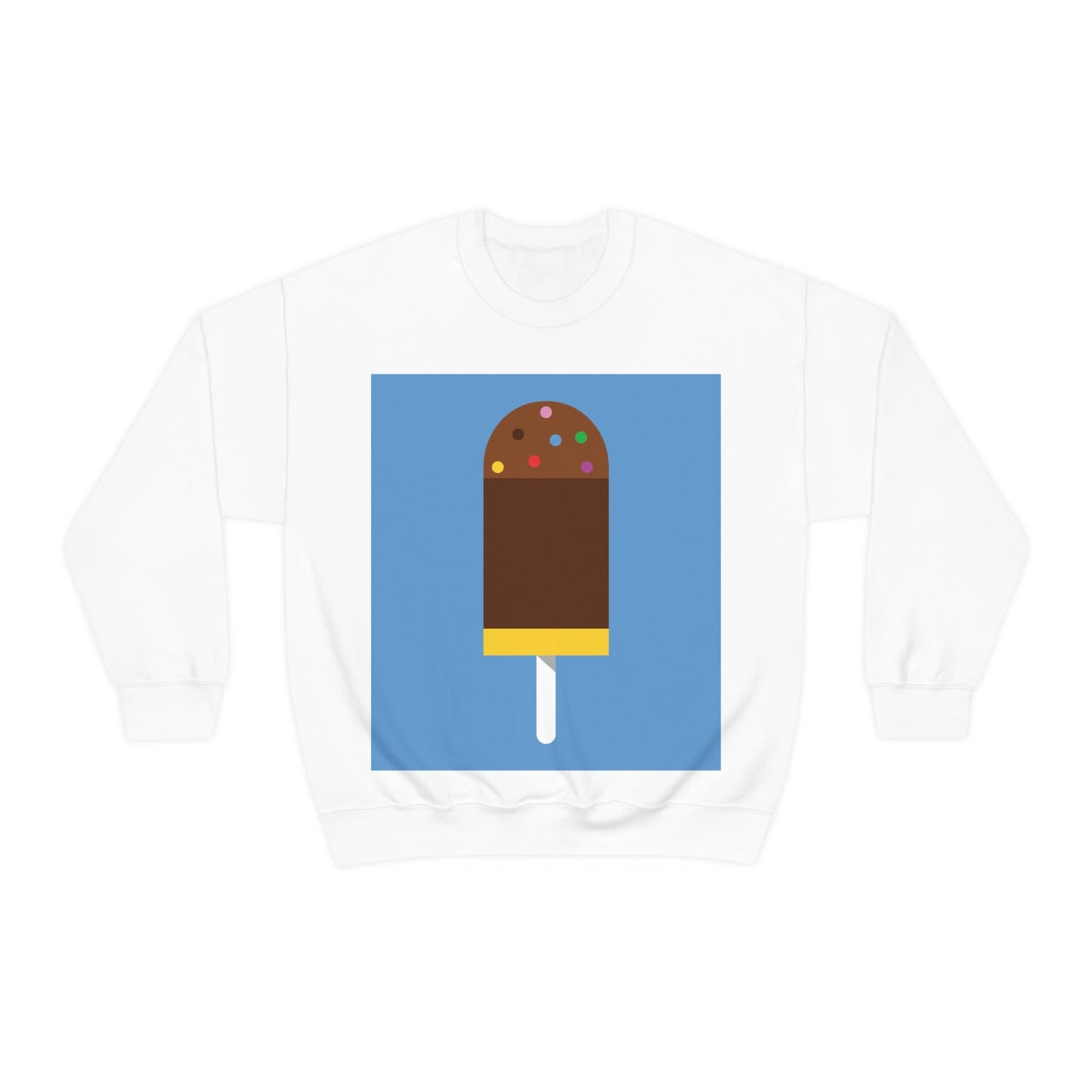 Ice Cream Lover Minimal Abstract Art Unisex Heavy Blend™ Crewneck Sweatshirt Ichaku [Perfect Gifts Selection]