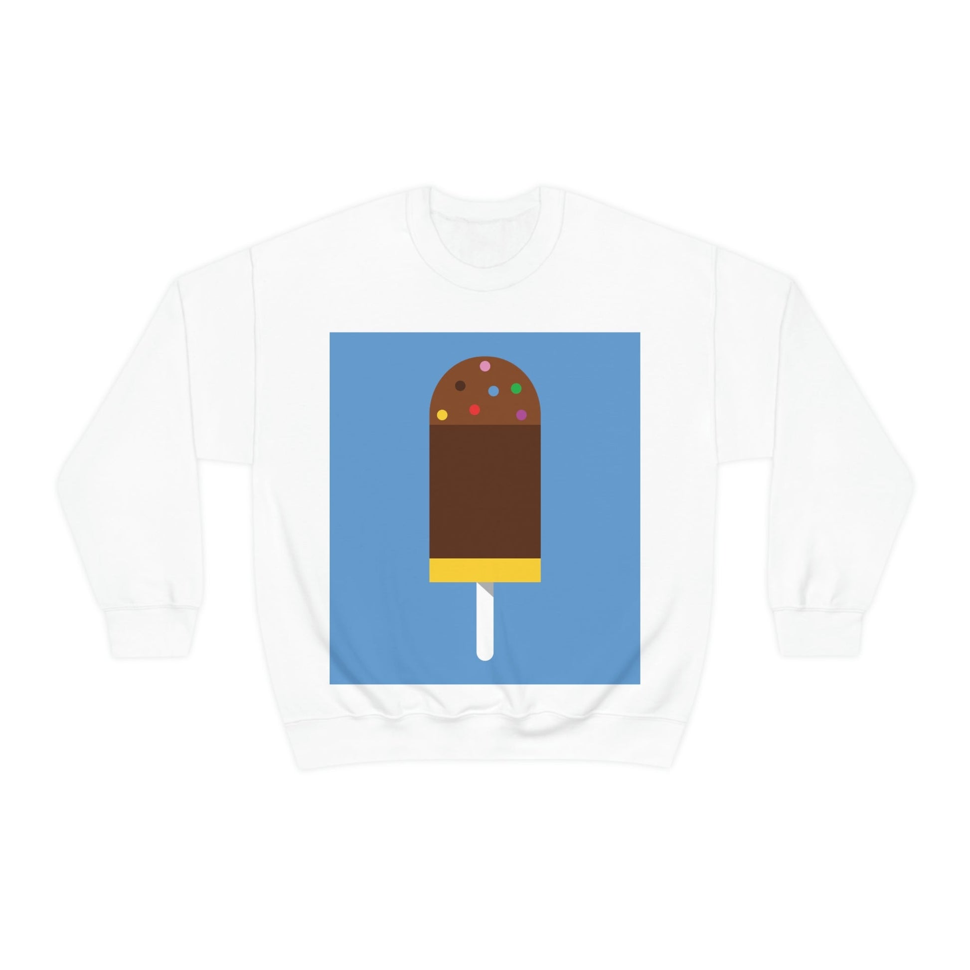 Ice Cream Lover Minimal Abstract Art Unisex Heavy Blend™ Crewneck Sweatshirt Ichaku [Perfect Gifts Selection]