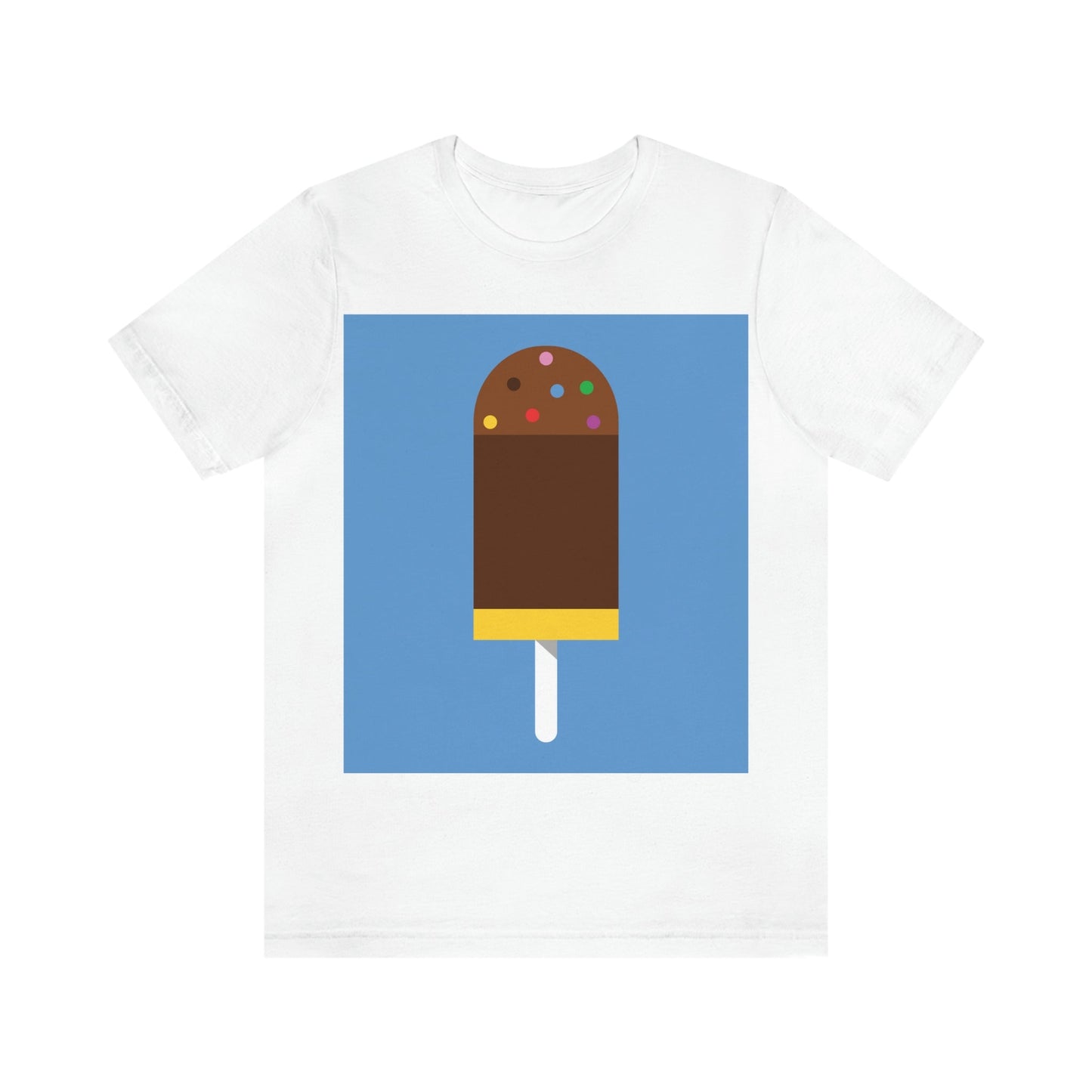 Ice Cream Lover Minimal Abstract Art Unisex Jersey Short Sleeve T-Shirt Ichaku [Perfect Gifts Selection]