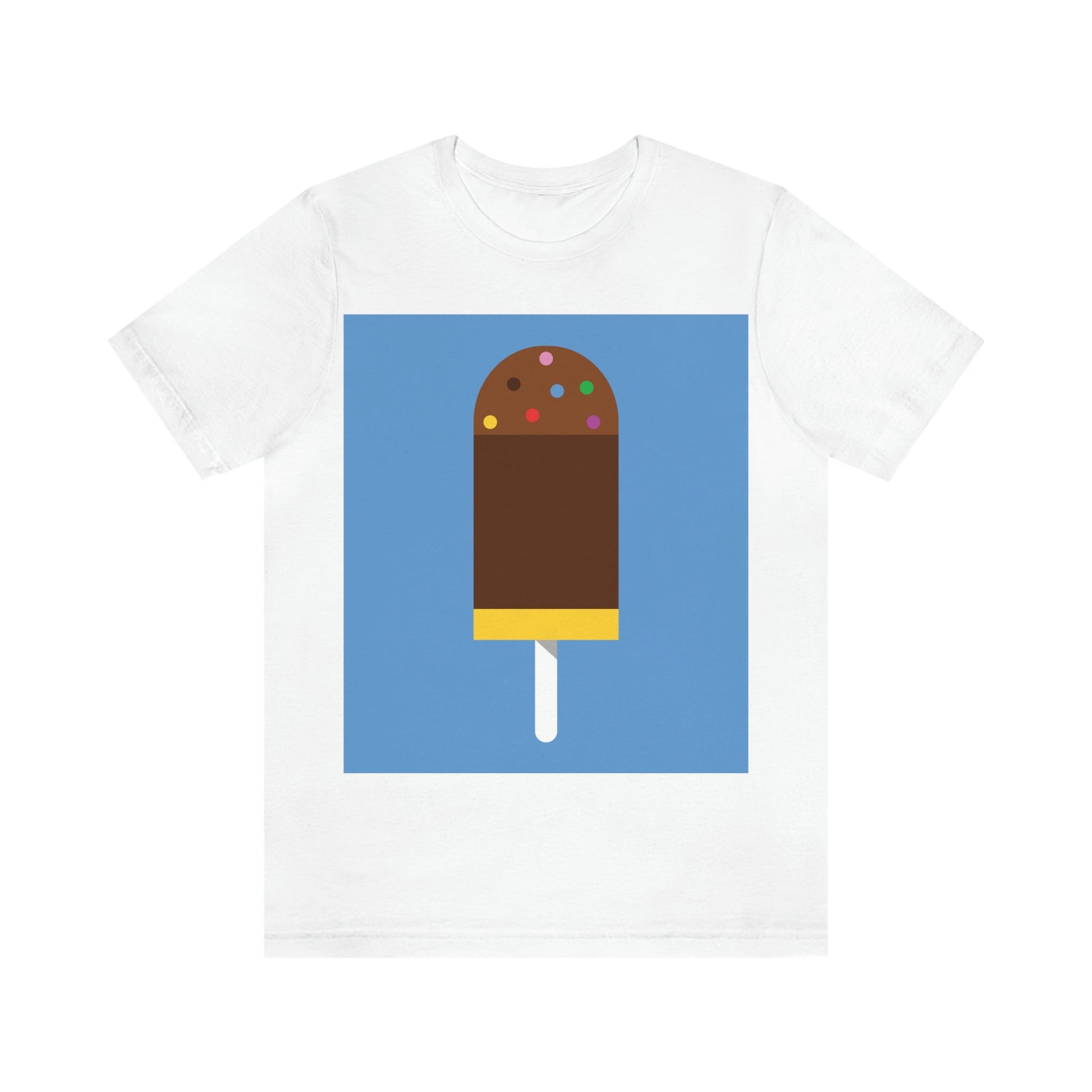 Ice Cream Lover Minimal Abstract Art Unisex Jersey Short Sleeve T-Shirt Ichaku [Perfect Gifts Selection]