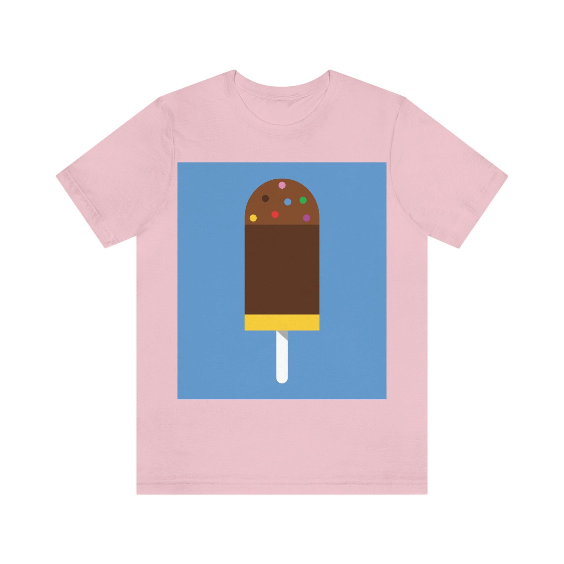 Ice Cream Lover Minimal Abstract Art Unisex Jersey Short Sleeve T-Shirt Ichaku [Perfect Gifts Selection]