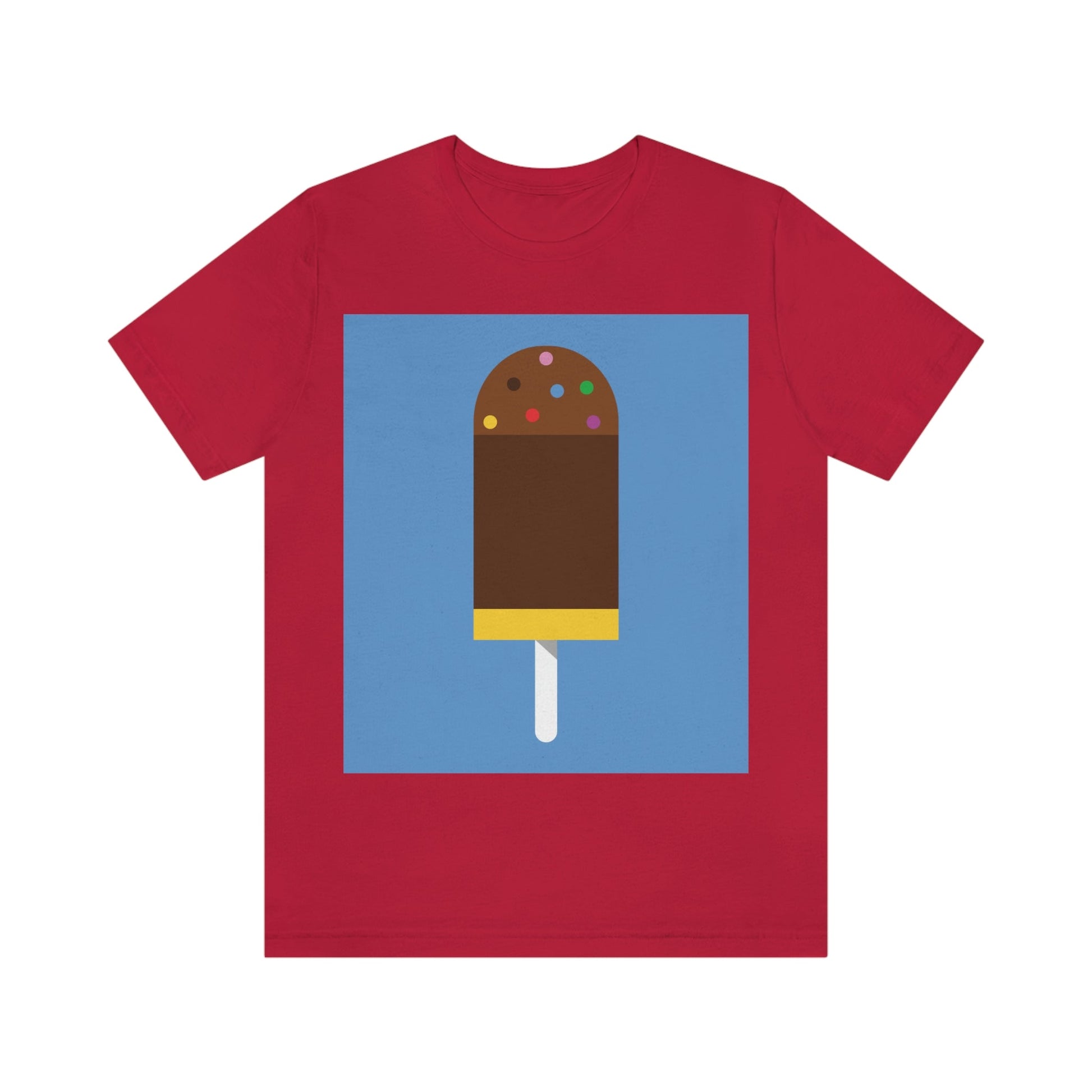 Ice Cream Lover Minimal Abstract Art Unisex Jersey Short Sleeve T-Shirt Ichaku [Perfect Gifts Selection]