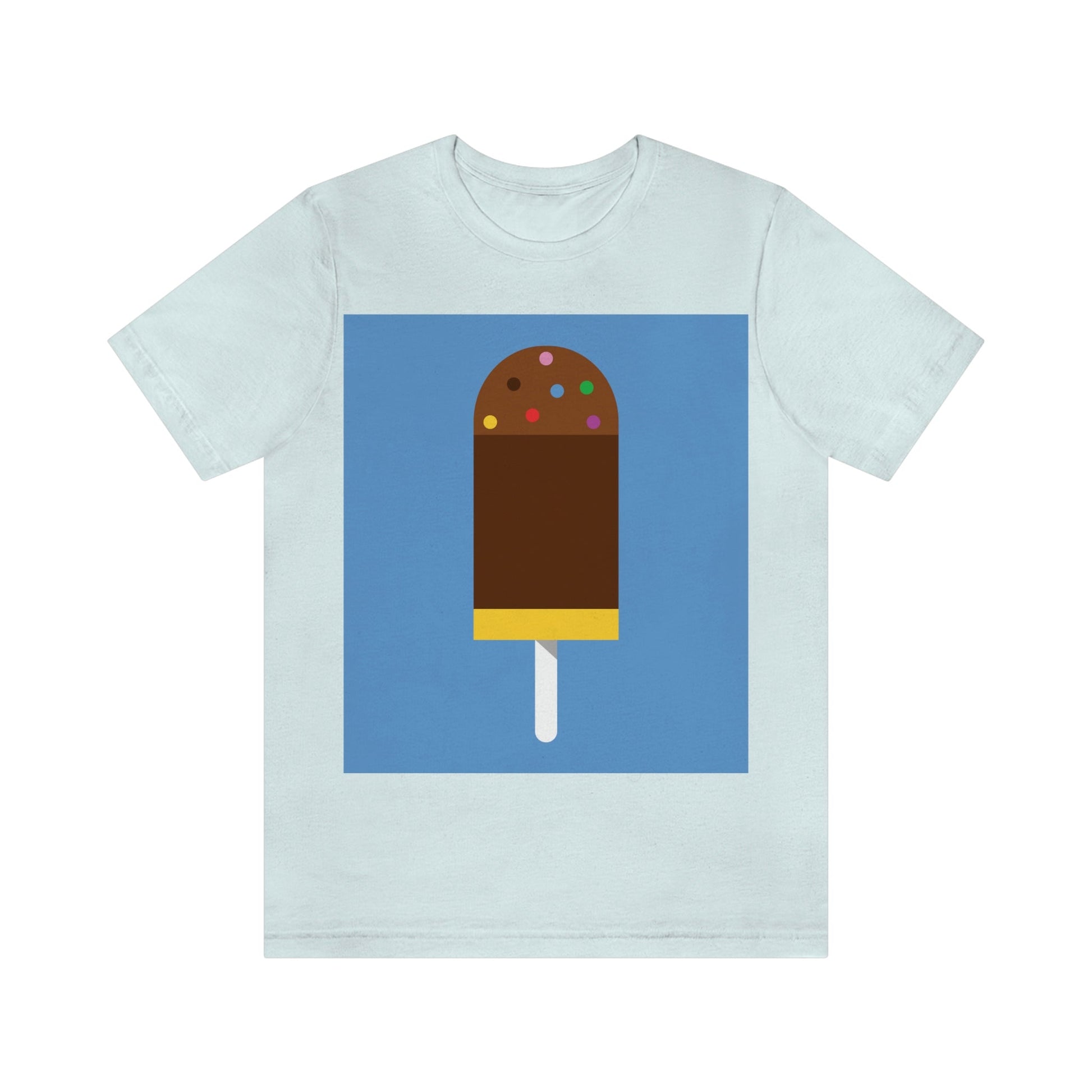 Ice Cream Lover Minimal Abstract Art Unisex Jersey Short Sleeve T-Shirt Ichaku [Perfect Gifts Selection]