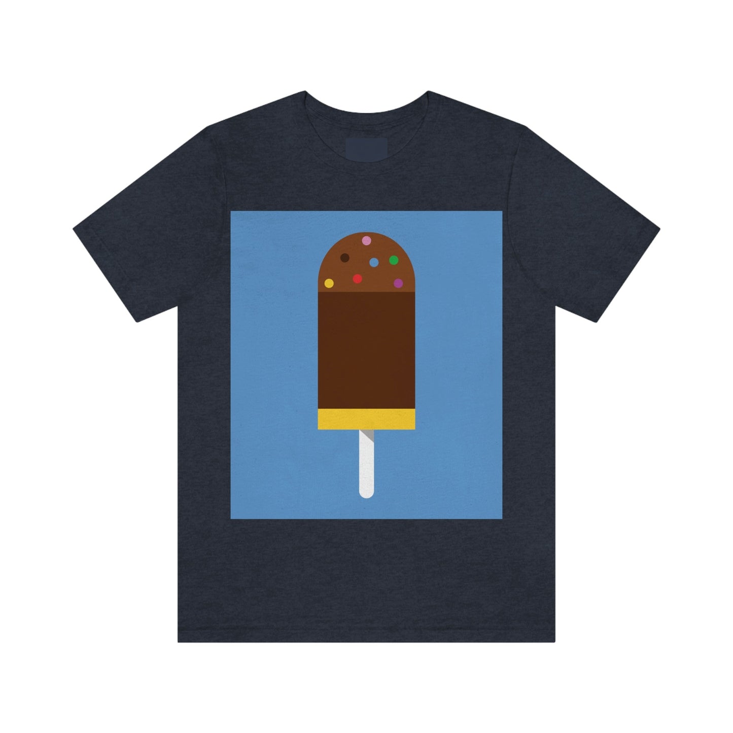 Ice Cream Lover Minimal Abstract Art Unisex Jersey Short Sleeve T-Shirt Ichaku [Perfect Gifts Selection]