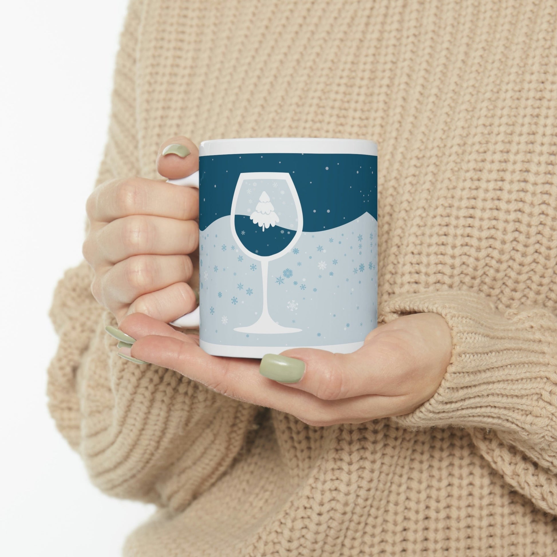 Ice Wine Winter Holidays Art Ceramic Mug 11oz Ichaku [Perfect Gifts Selection]