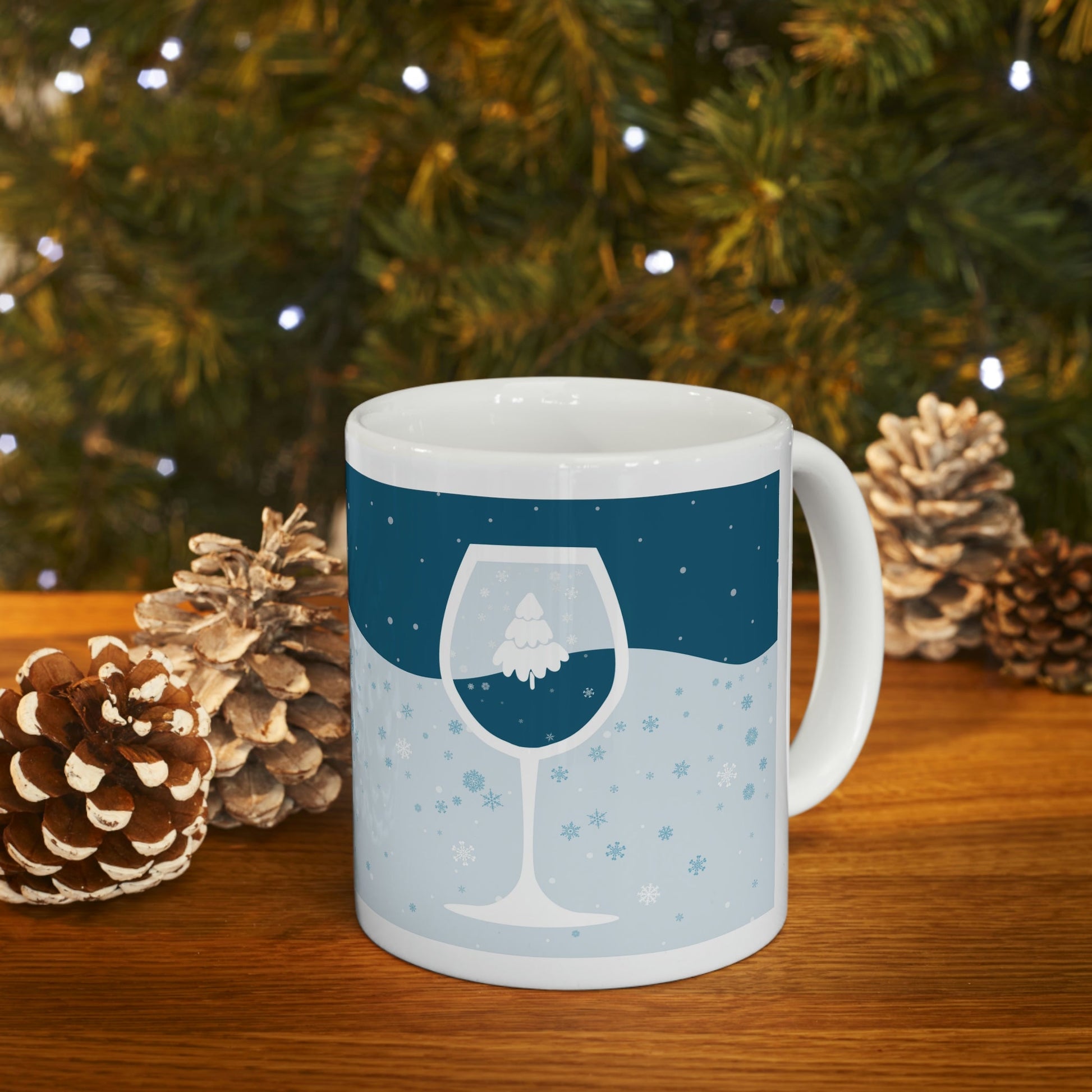 Ice Wine Winter Holidays Art Ceramic Mug 11oz Ichaku [Perfect Gifts Selection]